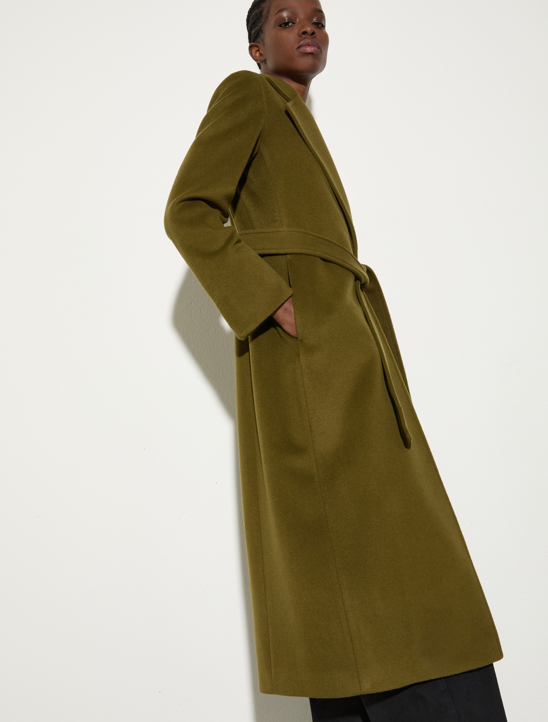 Manteau Longrun en popeline de laine, vert mousse | MAX&Co. Manteau Longrun en popeline de laine - VERT MOUSSE - MAX&Co. - 6