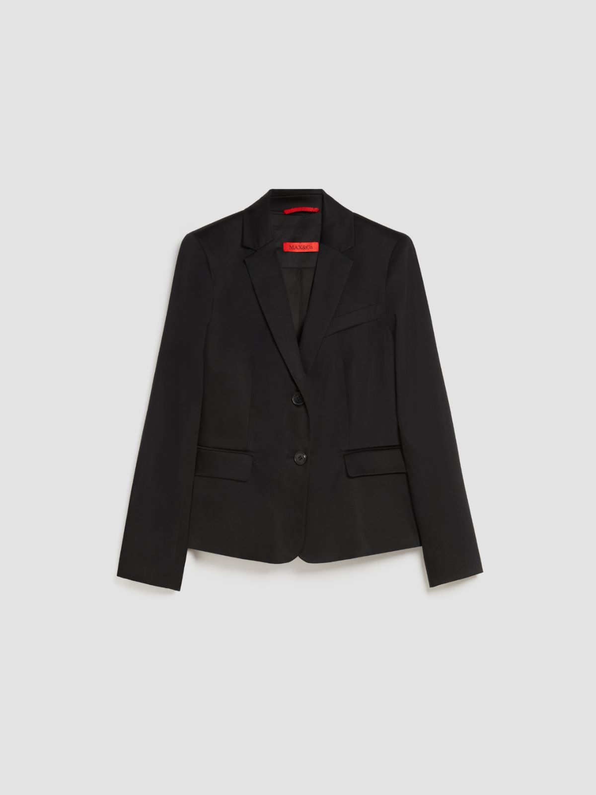 Blazer slim en satin de coton - NOIR - MAX&Co. - 5