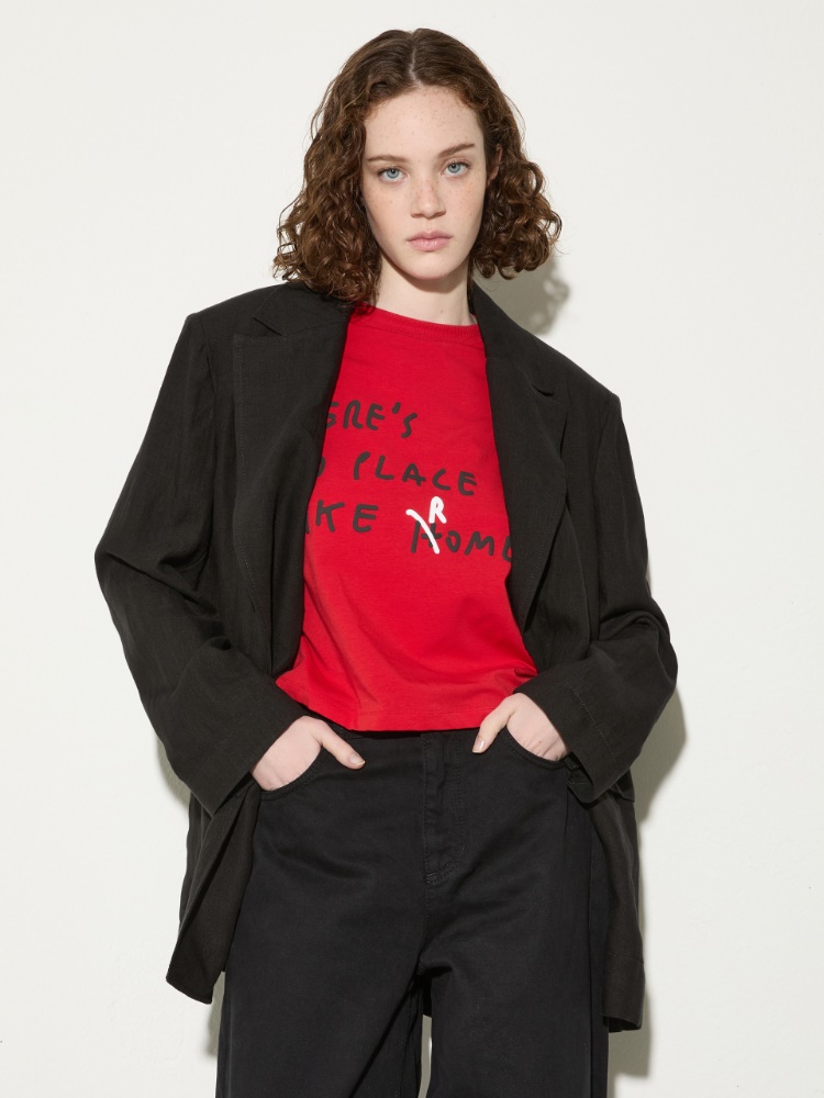 Blazer de lino puro - NEGRO - MAX&Co.