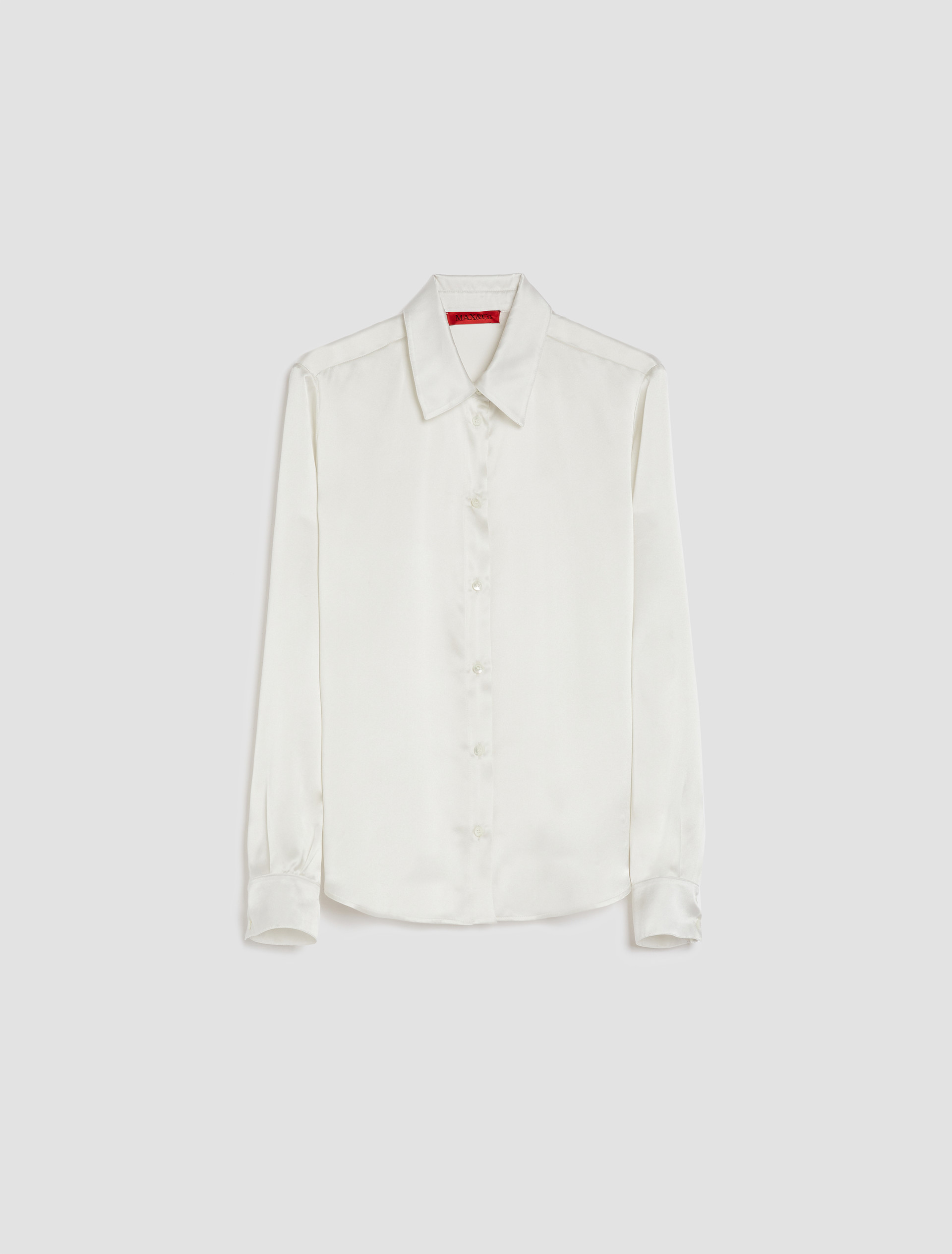 Chemise en satin de soie - BLANC LAINE - MAX&Co. - 5