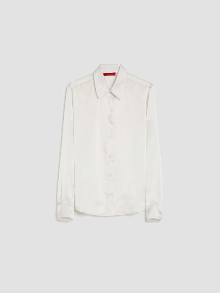 Chemise en satin de soie - BLANC LAINE - MAX&Co.