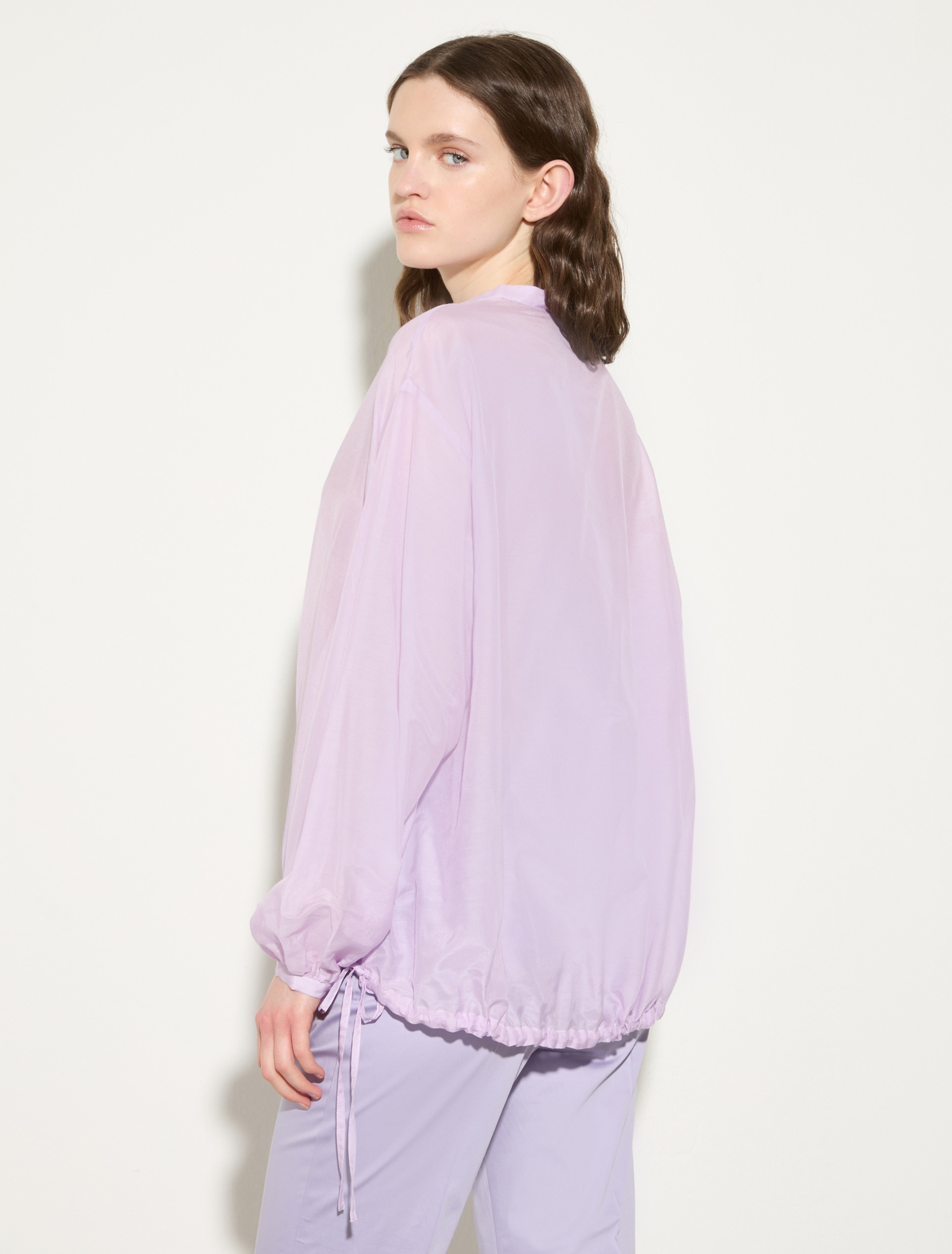 Bluse aus Baumwoll-Seiden-Voile, lila | MAX&Co. Bluse aus Baumwoll-Seiden-Voile - LILA - MAX&Co. - 2