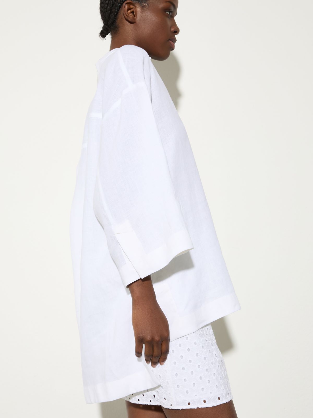 Pure linen tunic - WHITE - MAX&Co. - 3