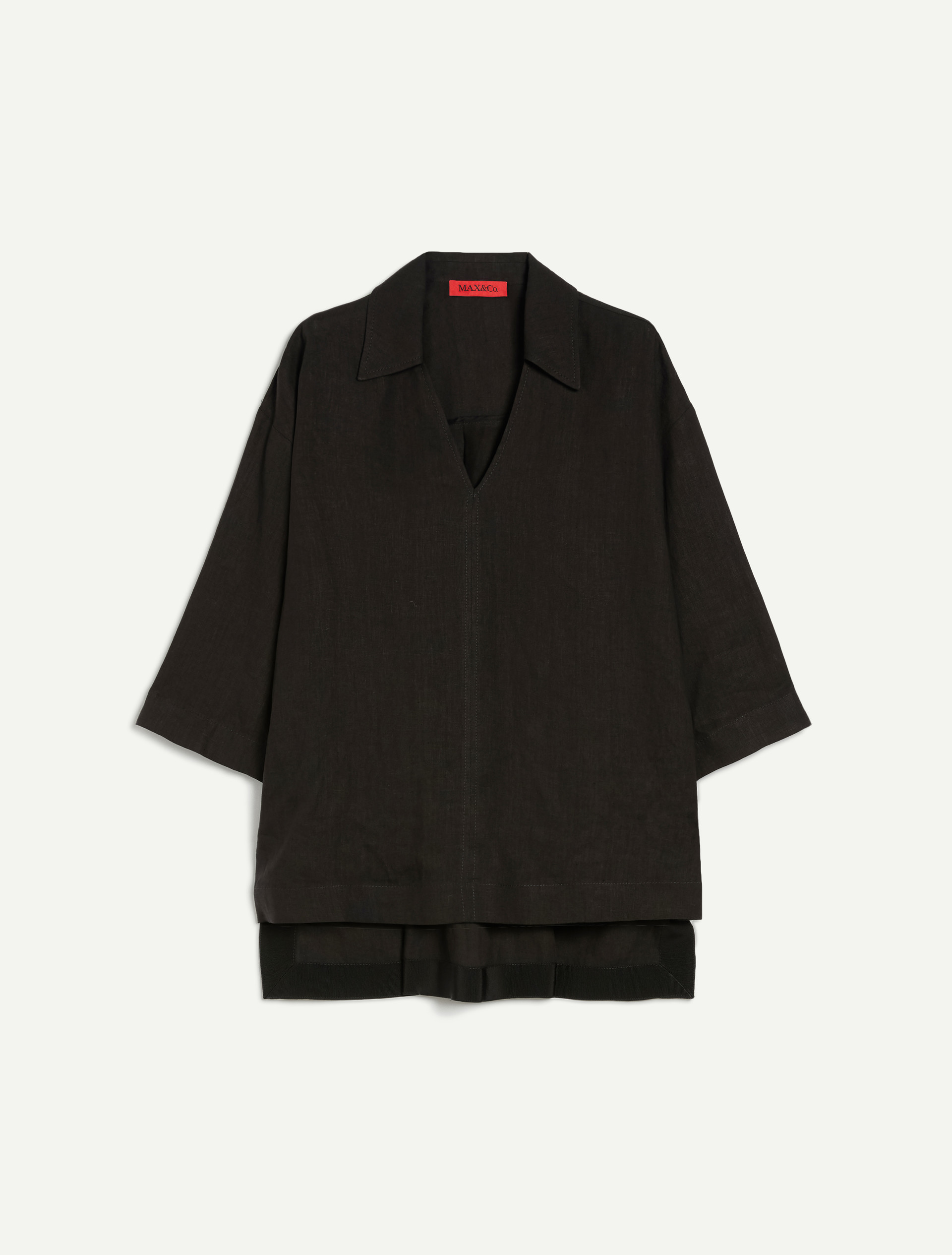 Pure linen tunic - BLACK - MAX&Co. - 5
