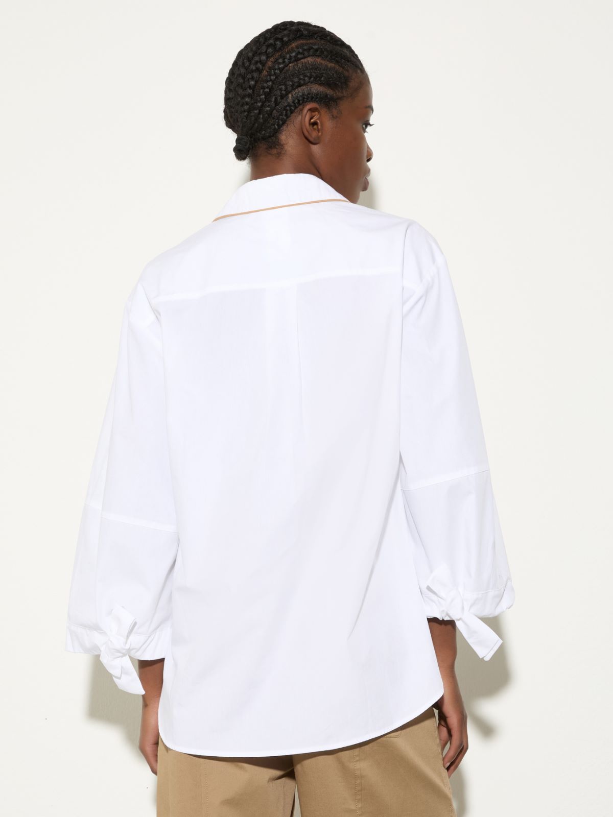 Shirt with balloon sleeves - OPTICAL WHITE - MAX&Co. - 2