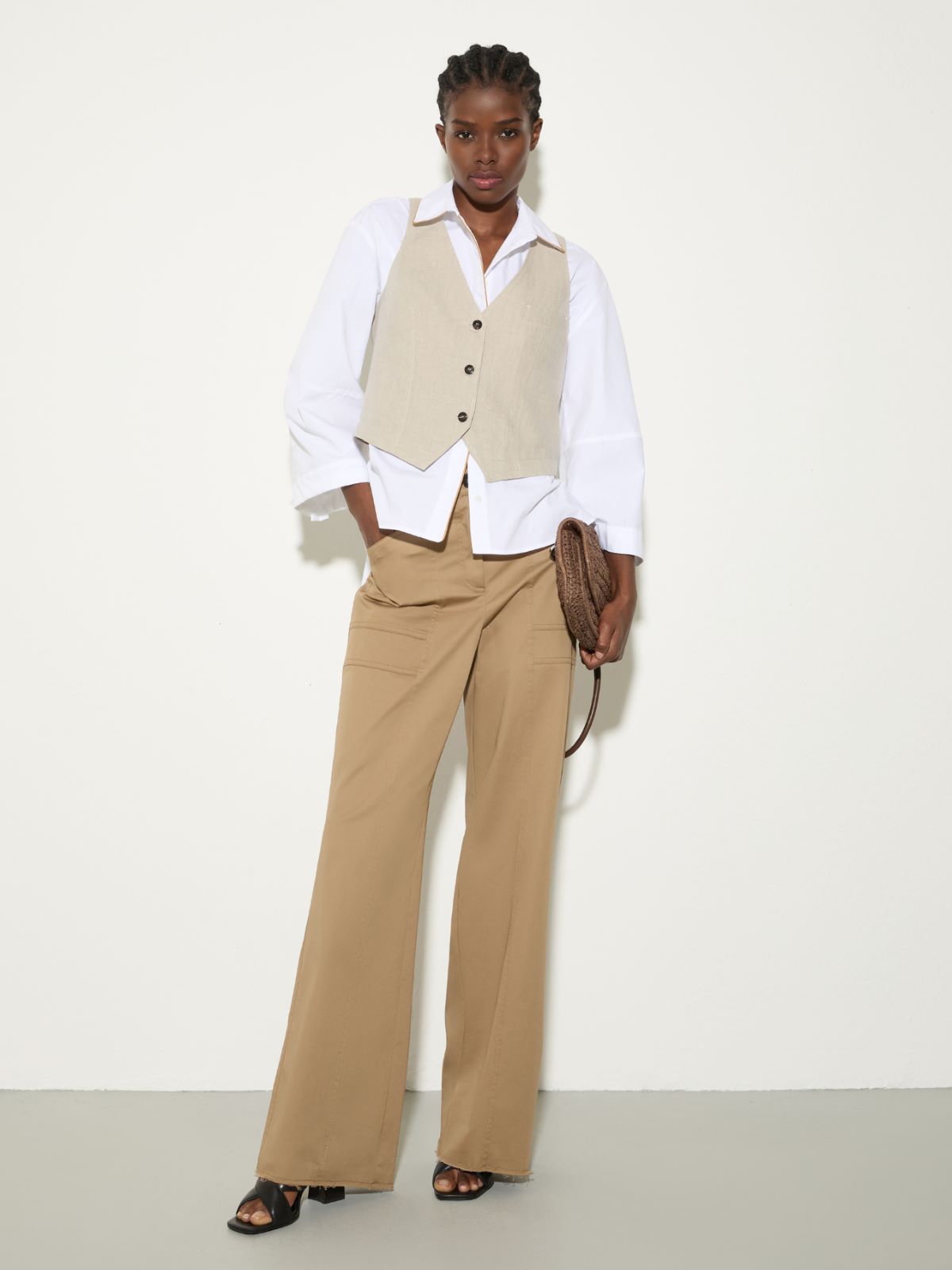 Shirt with balloon sleeves - OPTICAL WHITE - MAX&Co. - 4