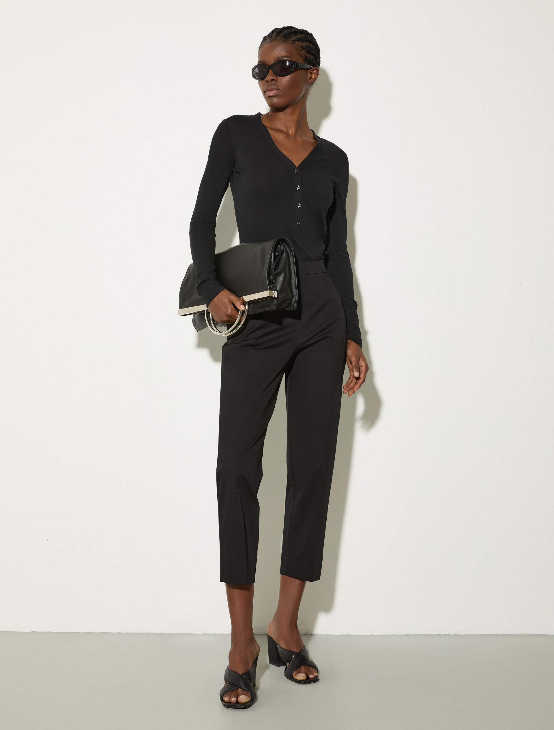 Pantalon slim en gabardine - NOIR - MAX&Co. - 4
