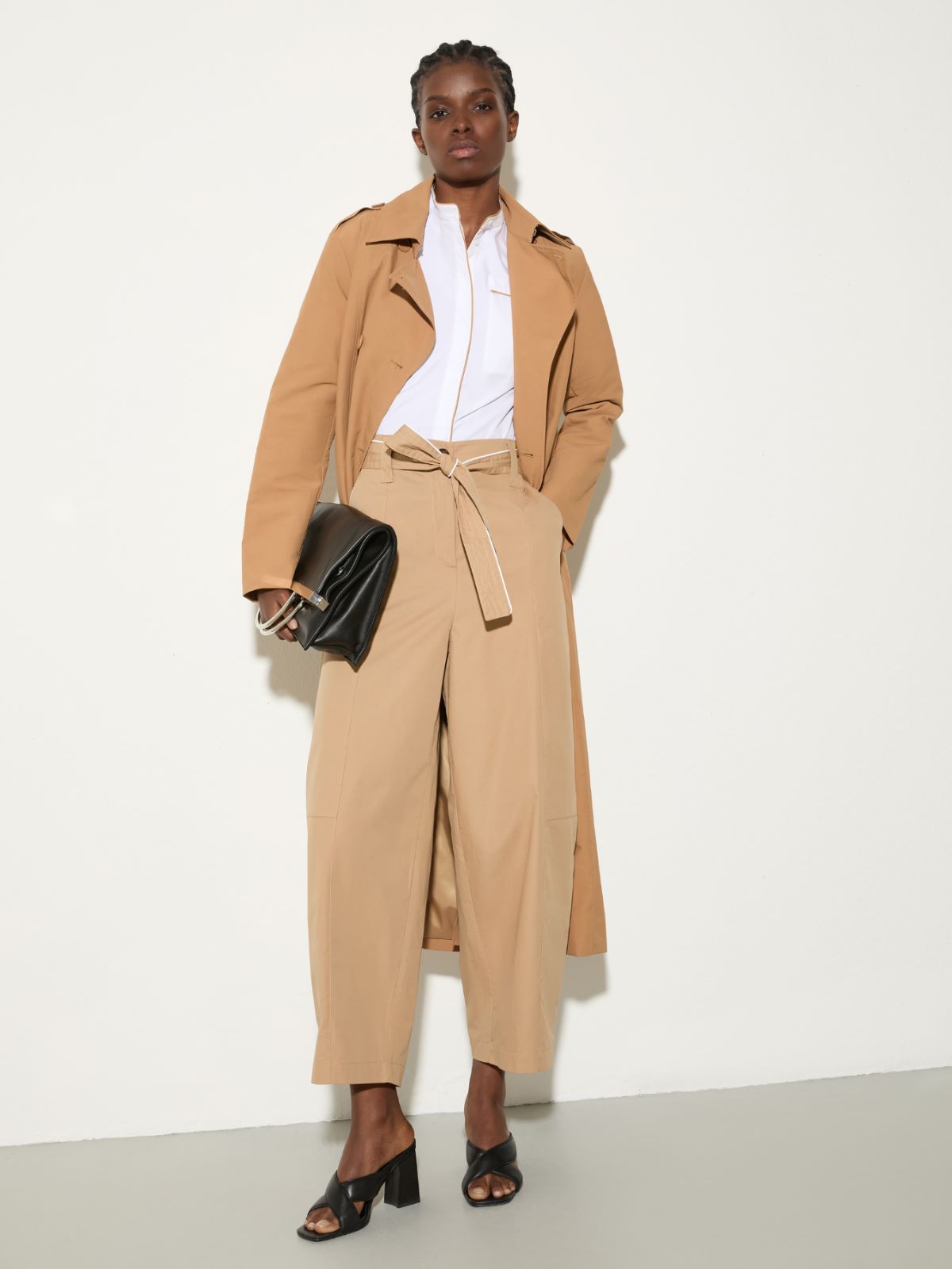 Poplin balloon trousers - SAND - MAX&Co. - 4