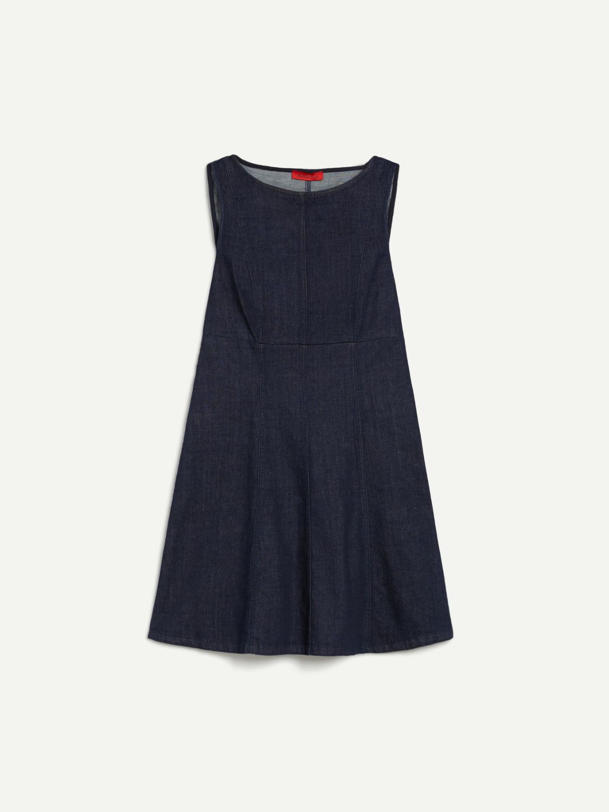 Vestido entallado y acampanado de denim - AZUL - MAX&Co. - 5