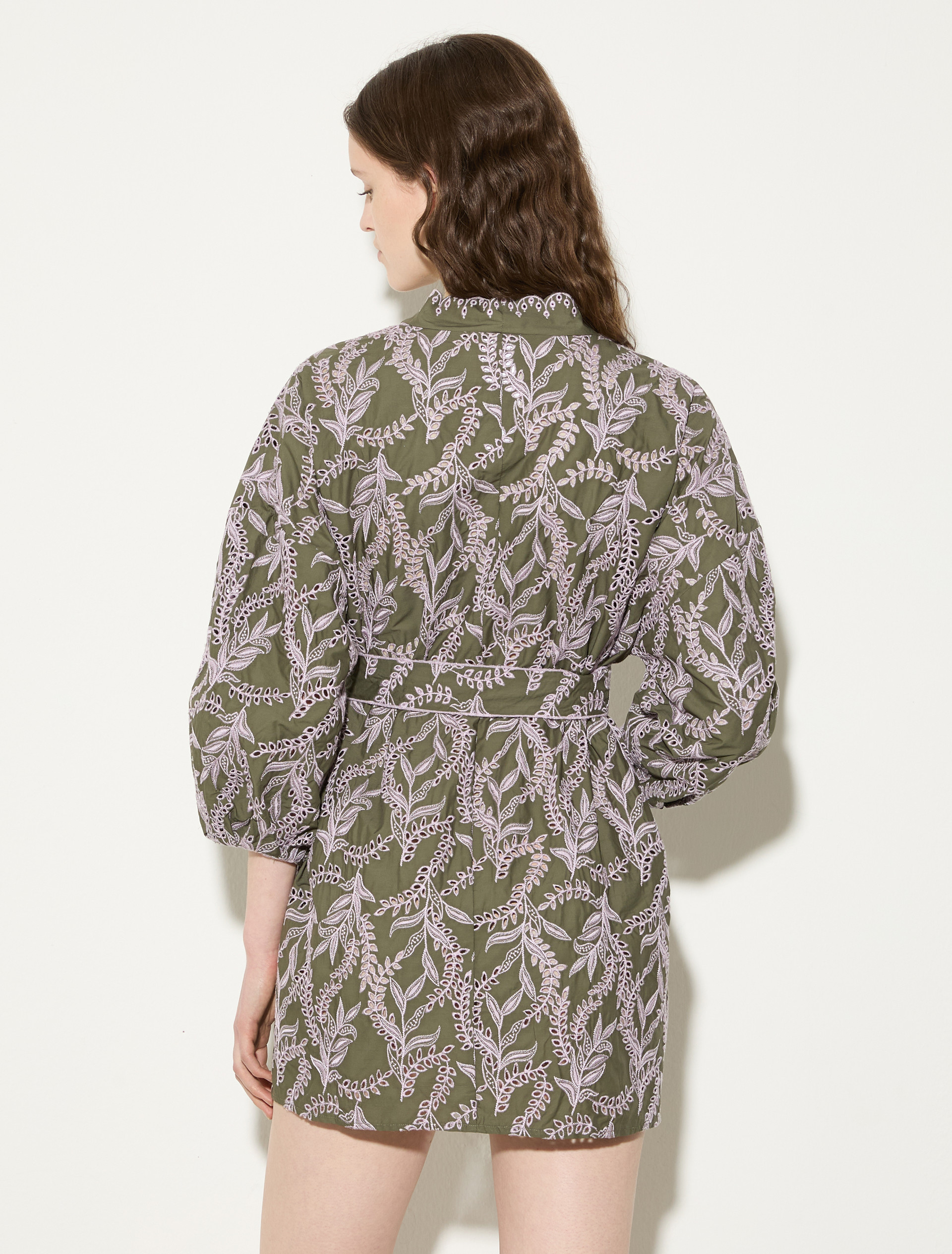 Kimono de popelina con bordado - CAQUI - MAX&Co. - 2