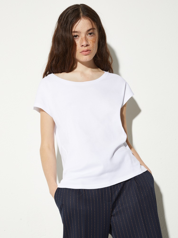 [モルディーヴェ] キモノスリーブ コットン ジャージー Tシャツ - MAX&Co.