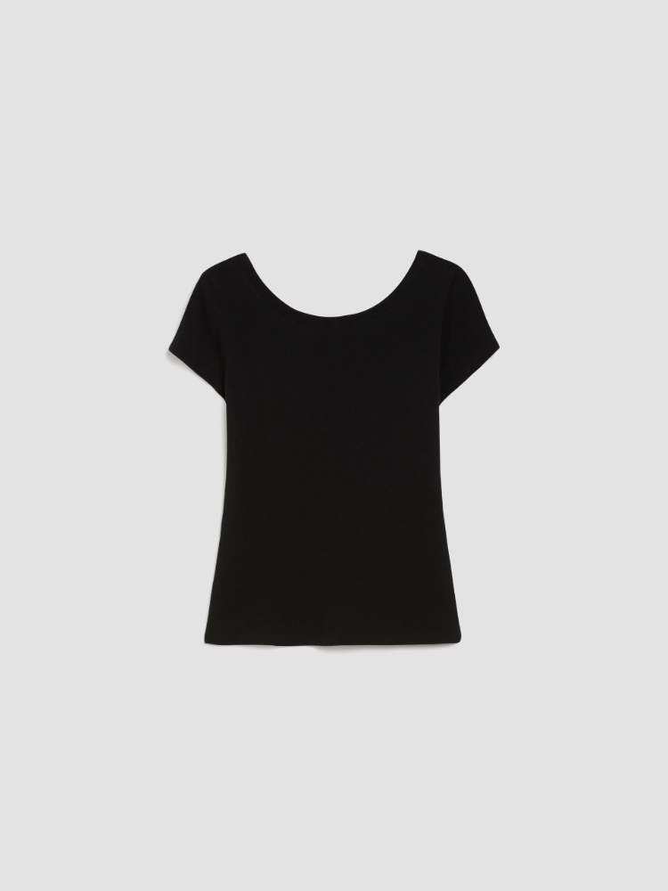 T-shirt coupe slim en jersey confortable - NOIR - MAX&Co.