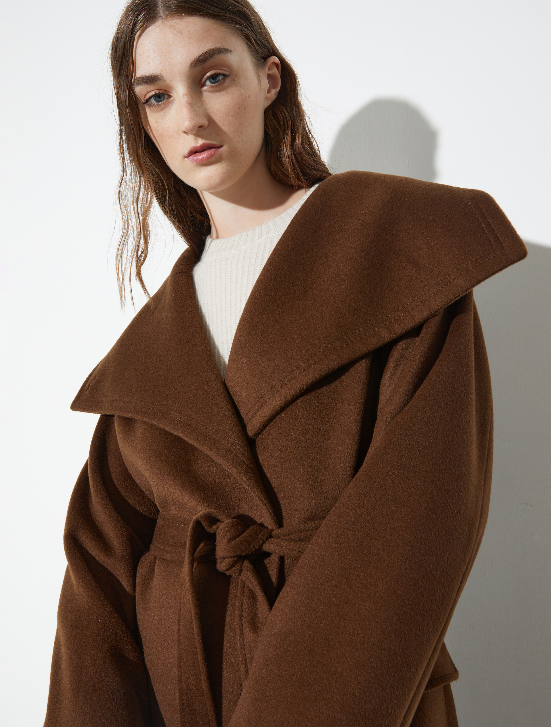Wool and cashmere coat, brown | MAX&Co. Wool and cashmere coat - BROWN - MAX&Co. - 3