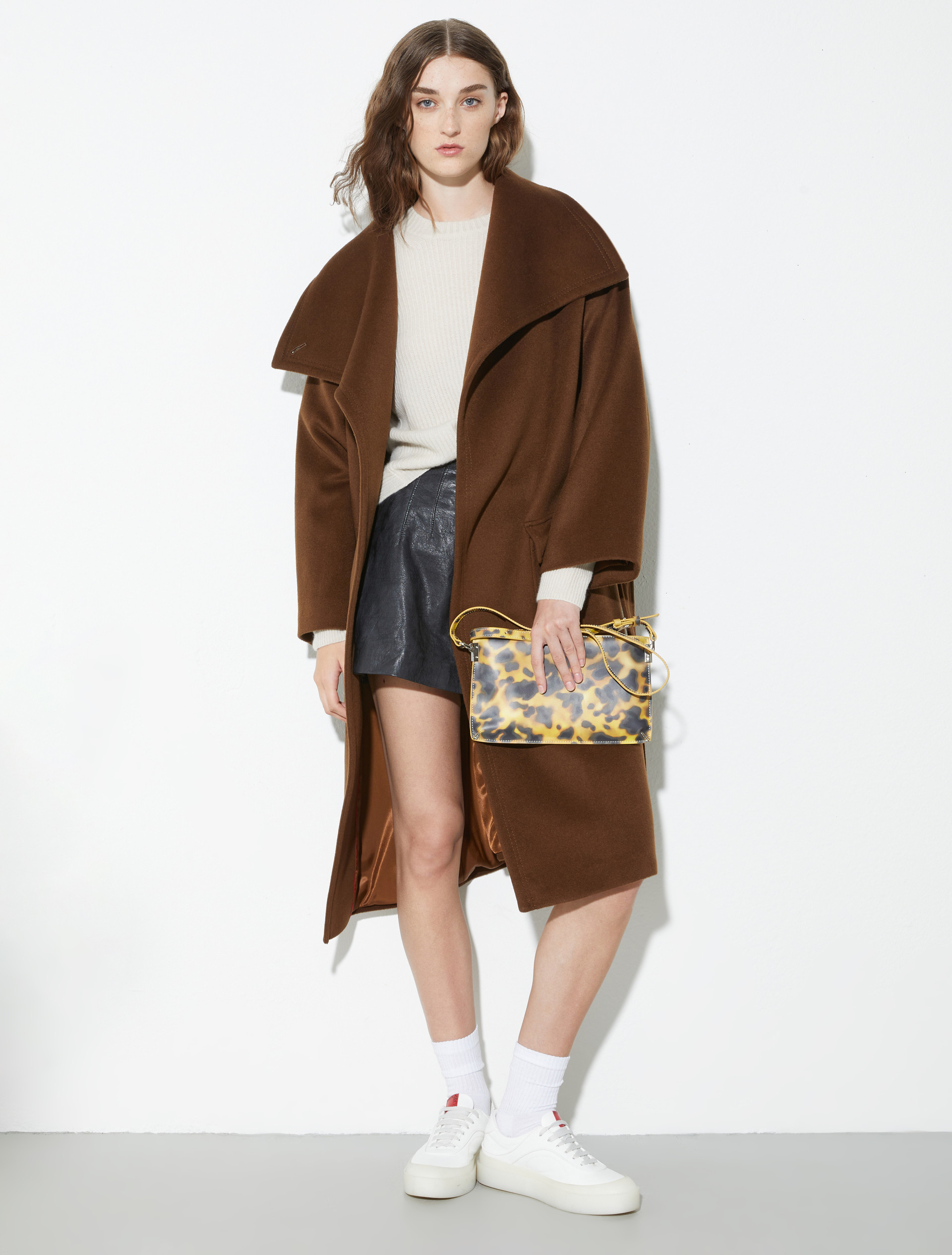 Wool and cashmere coat, brown | MAX&Co. Wool and cashmere coat - BROWN - MAX&Co. - 4