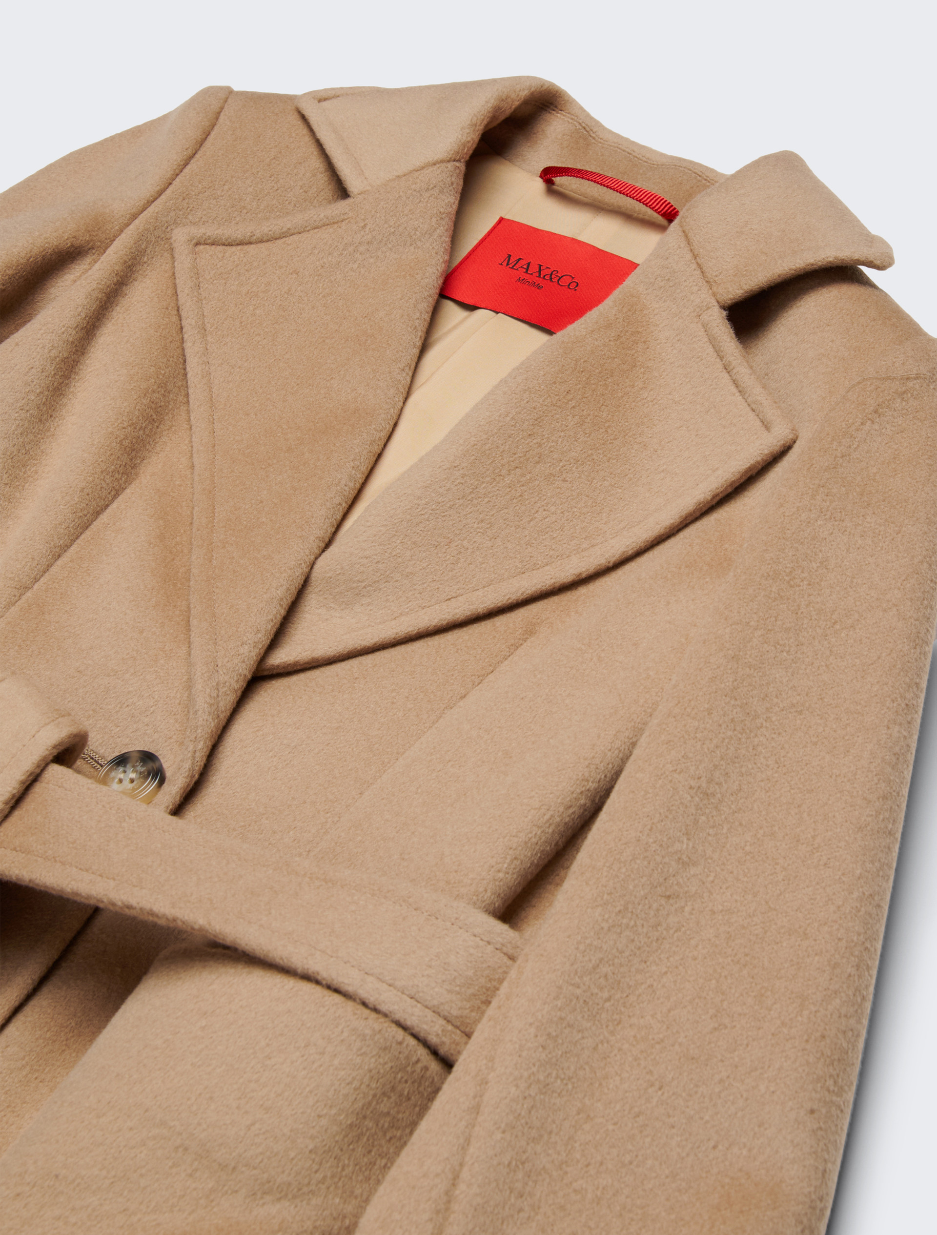 Houndstooth wool Runaway coat KID - BEIGE - MAX&Co.