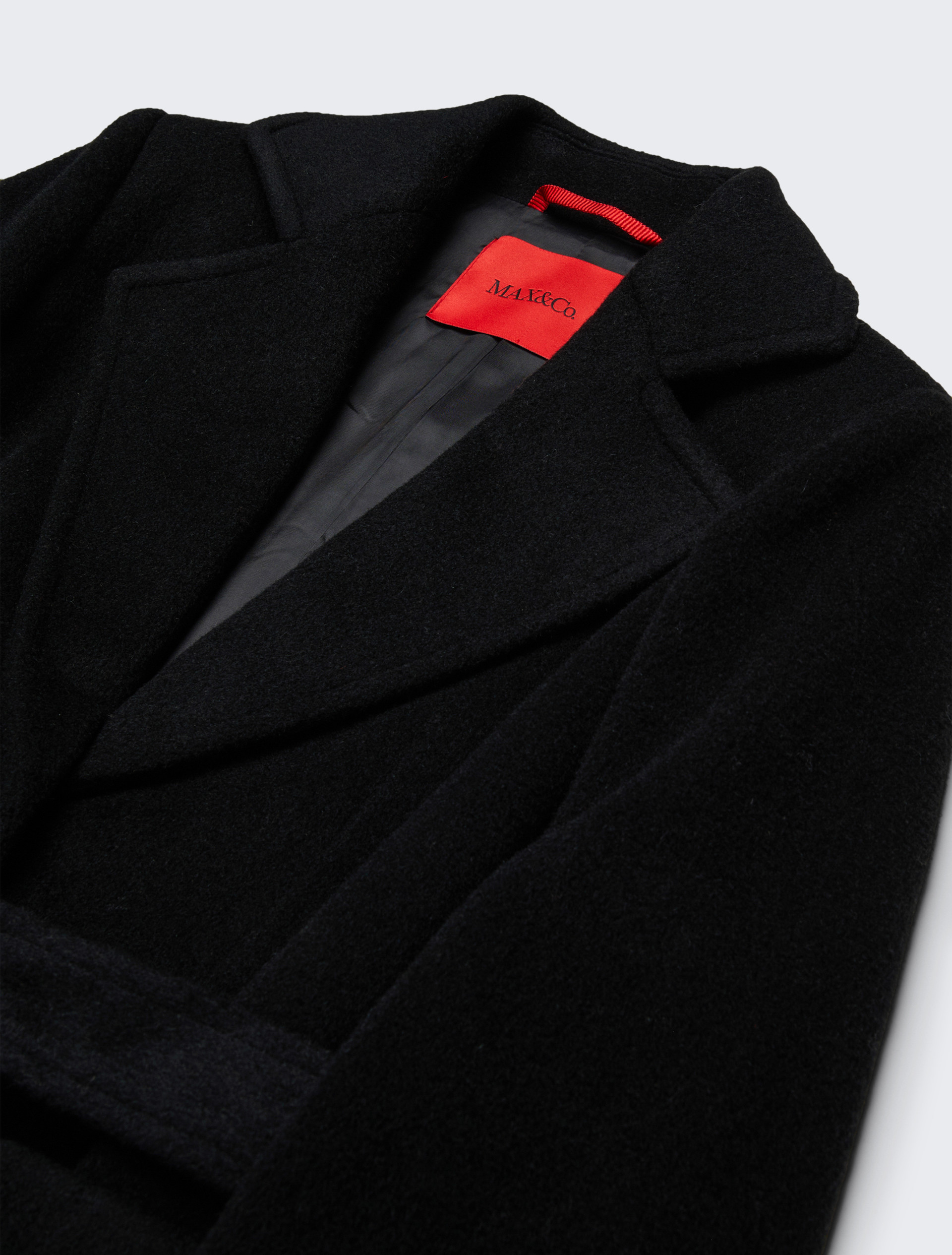 Houndstooth wool Runaway coat KID - BLACK - MAX&Co.