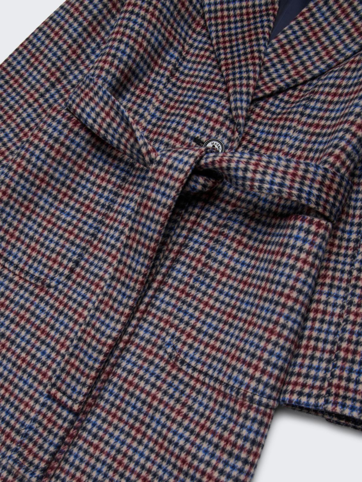 Houndstooth wool Runaway coat KID - DARK RED - MAX&Co. - 5