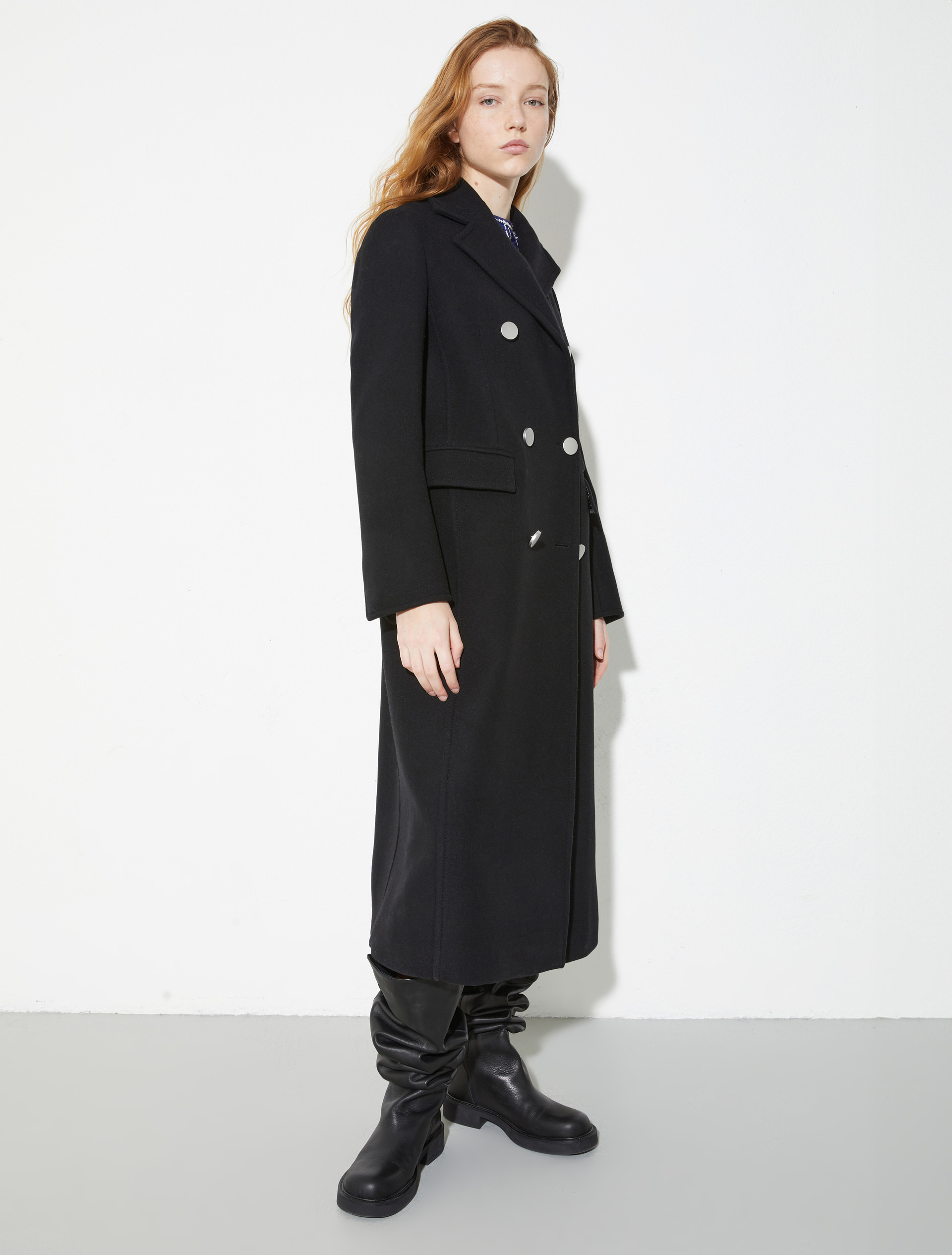 Double-woven wool coat, black | MAX&Co. Double-woven wool coat - BLACK - MAX&Co.