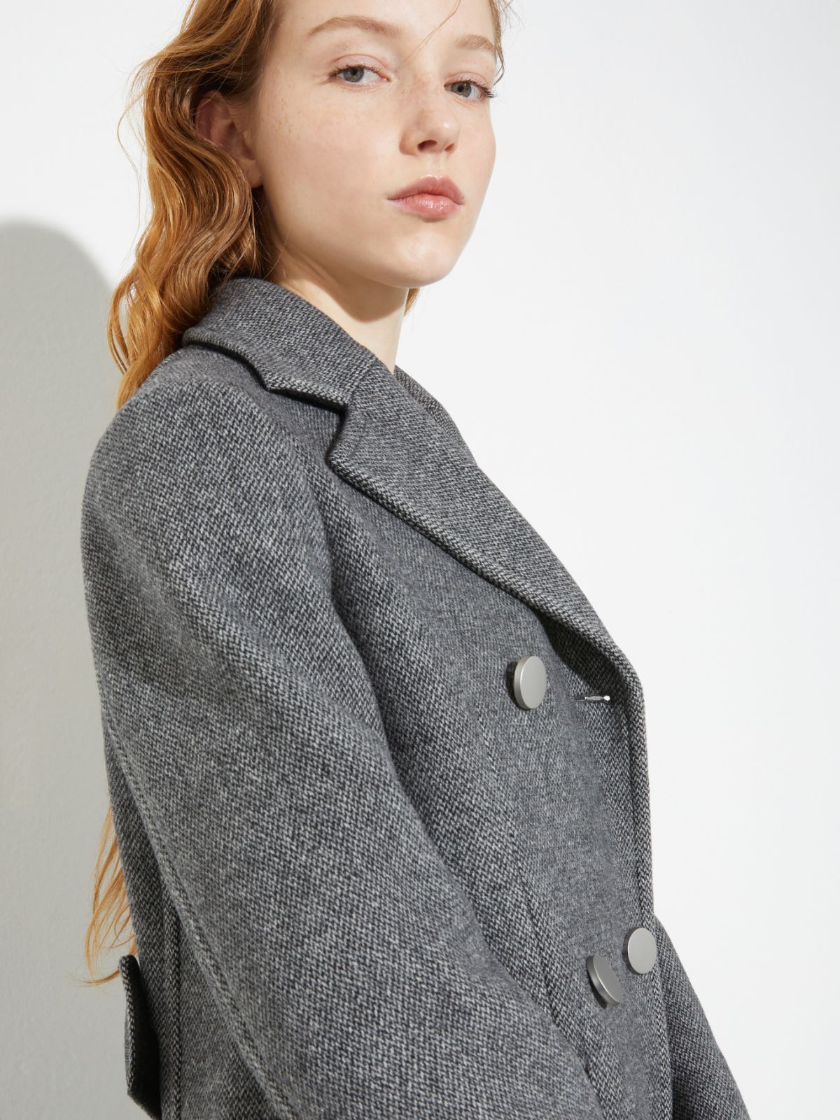 Double-woven wool coat - GREY - MAX&Co. - 3