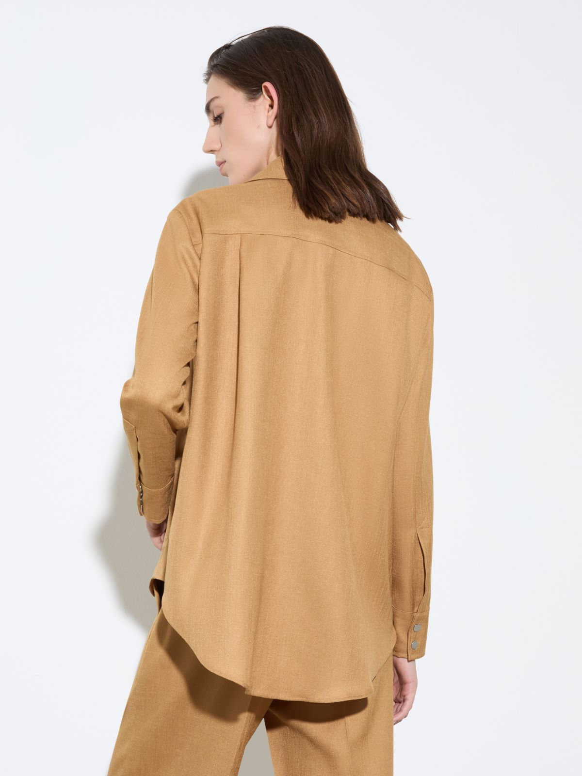 Slubby twill shacket - OCHRE - MAX&Co. - 2