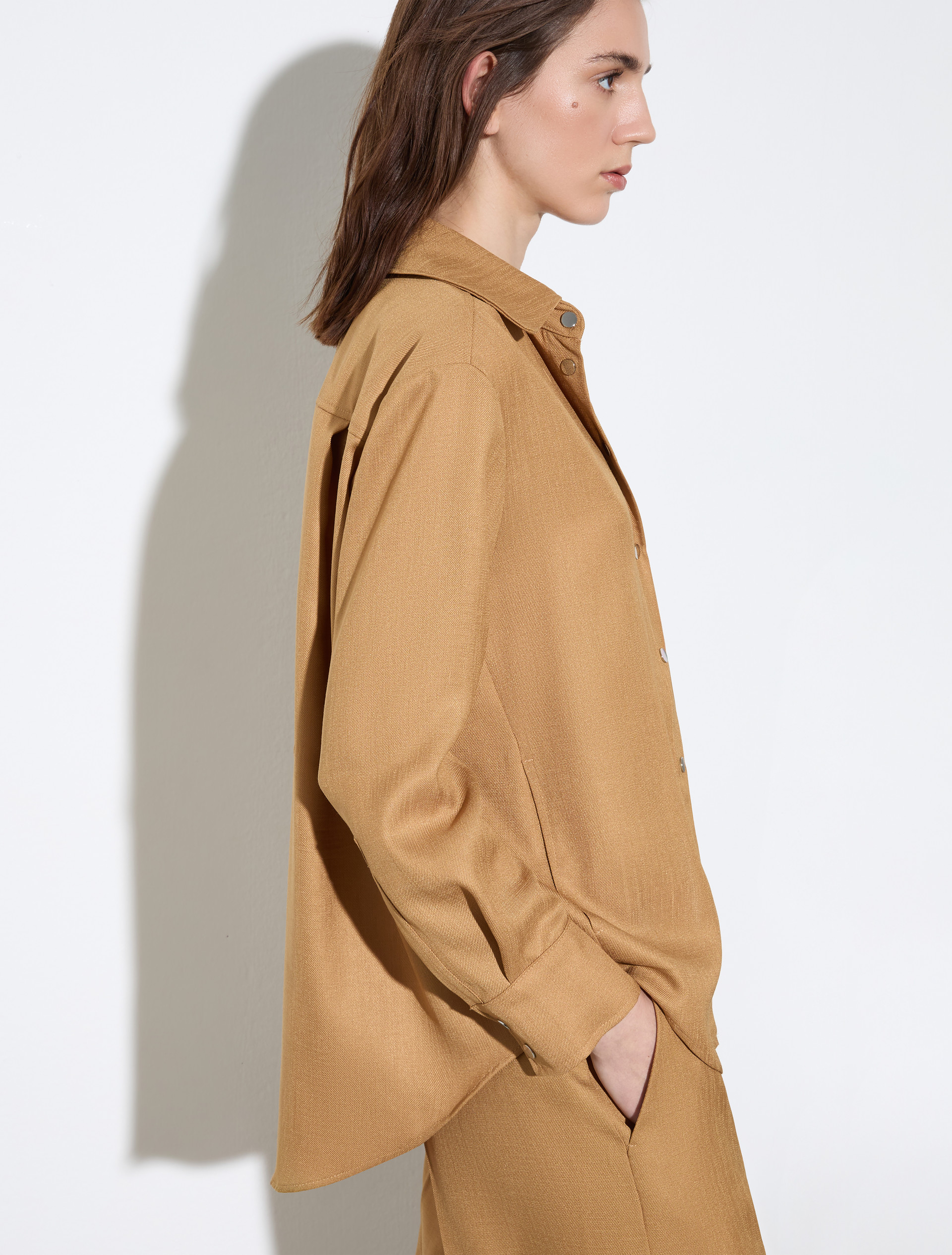 Slubby twill shacket - OCHRE - MAX&Co. - 3
