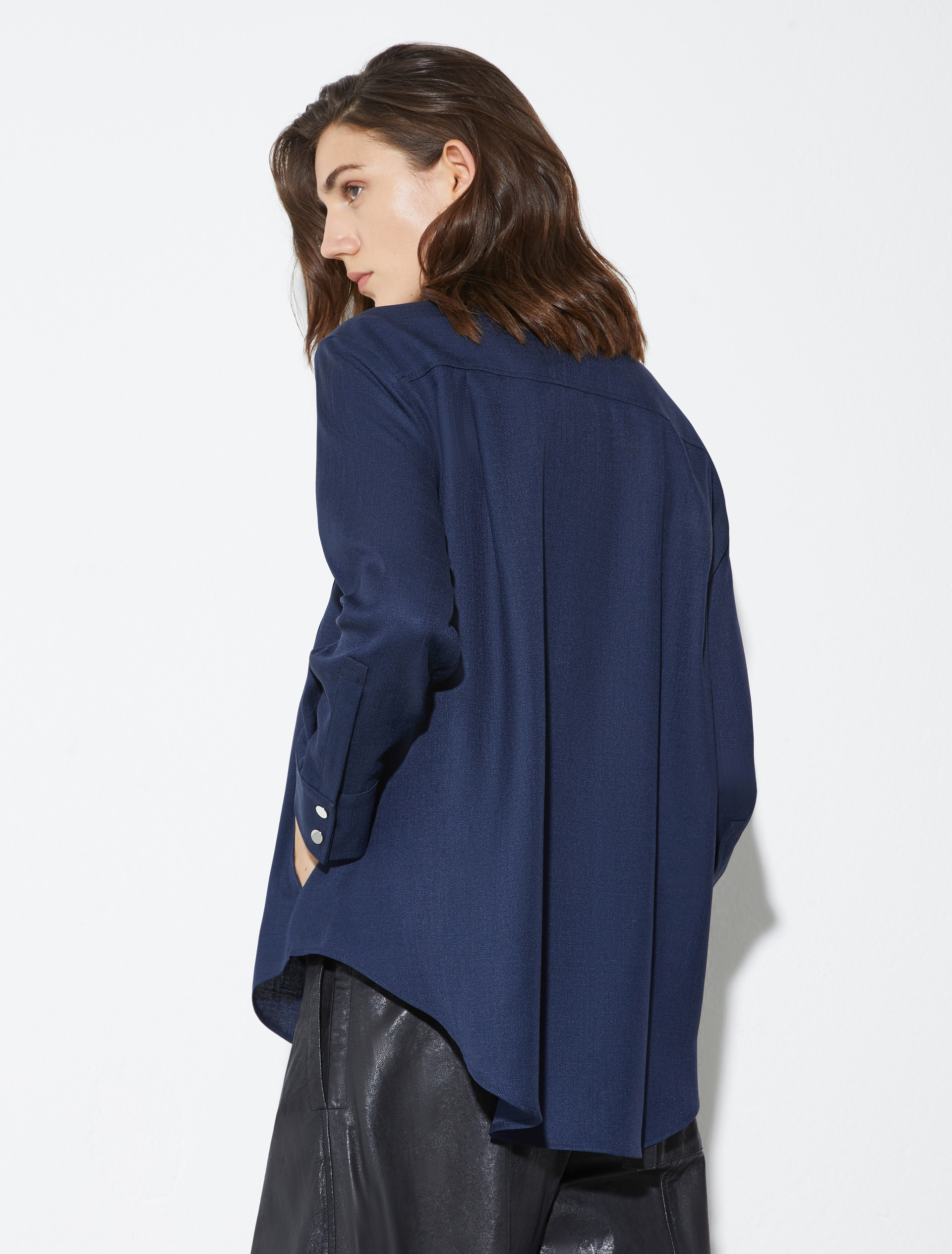 Slubby twill shacket, navy | MAX&Co. Slubby twill shacket - NAVY - MAX&Co. - 2