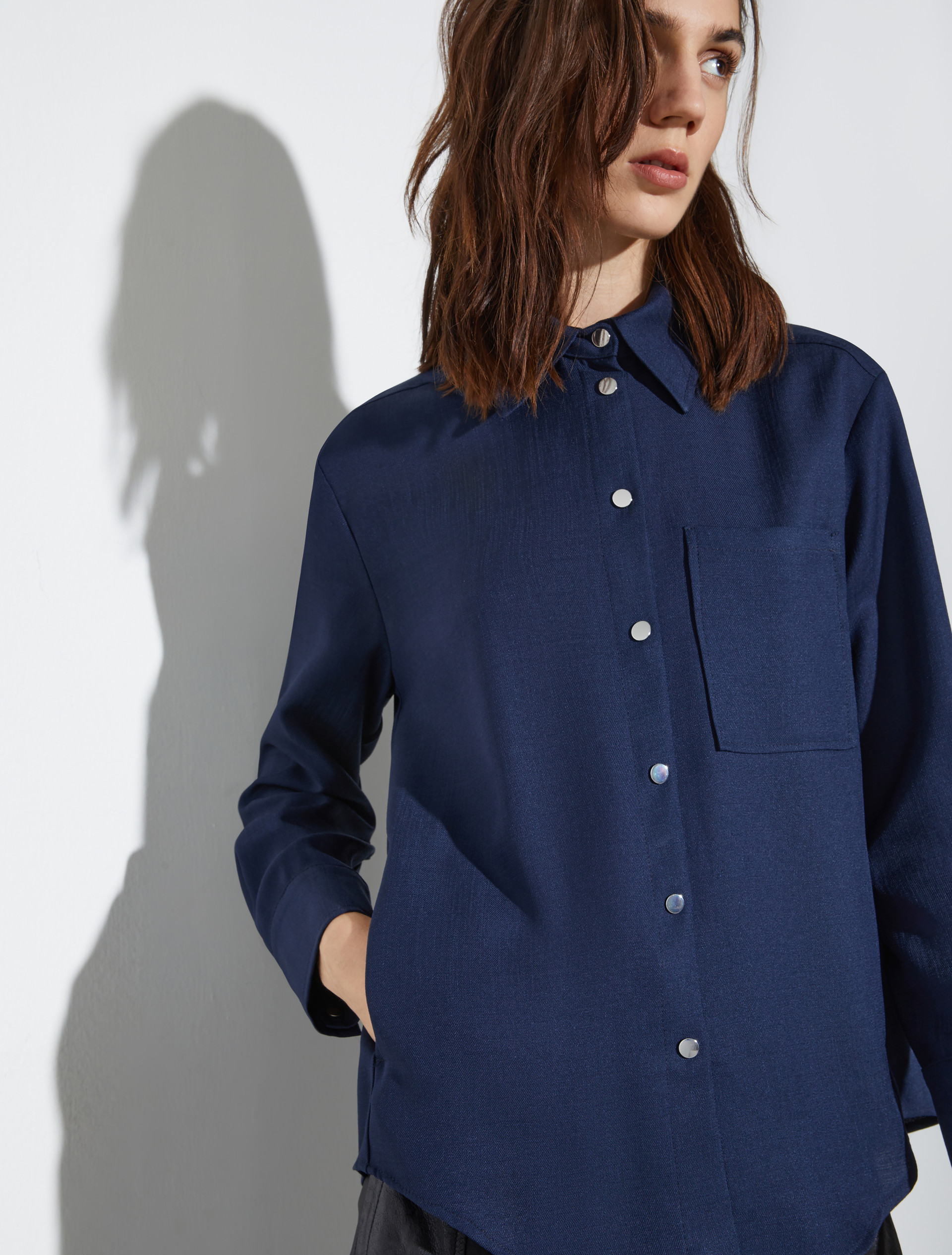 Slubby twill shacket, navy | MAX&Co. Slubby twill shacket - NAVY - MAX&Co. - 3