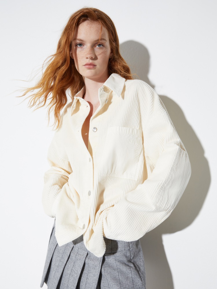 Corduroy shacket - CREAM - MAX&Co.