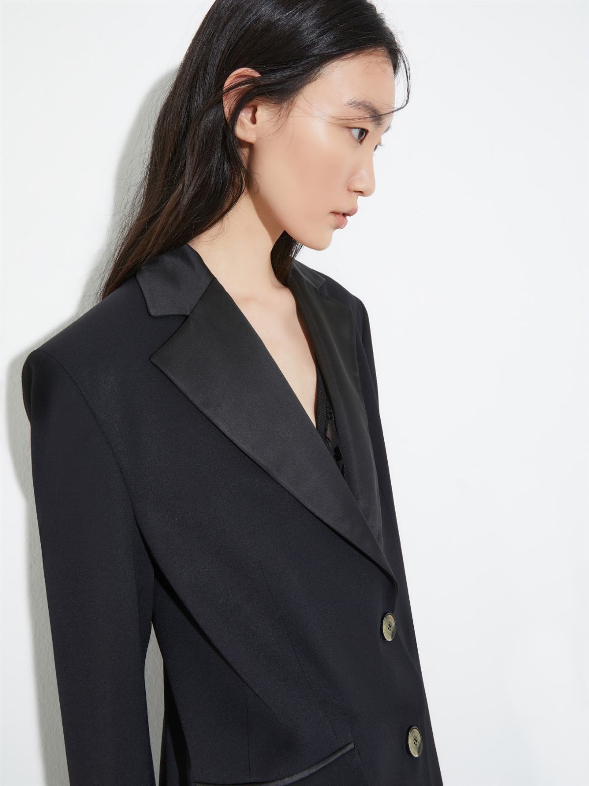 Blazer de smoking fluide - NOIR - MAX&Co. - 3