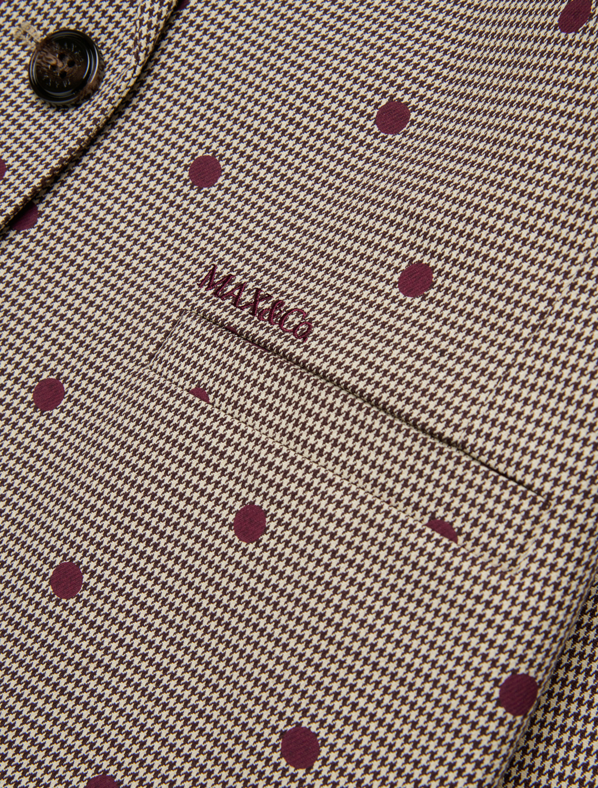 Veste blazer à pois pied-de-poule KID - BRUN - MAX&Co. - 5