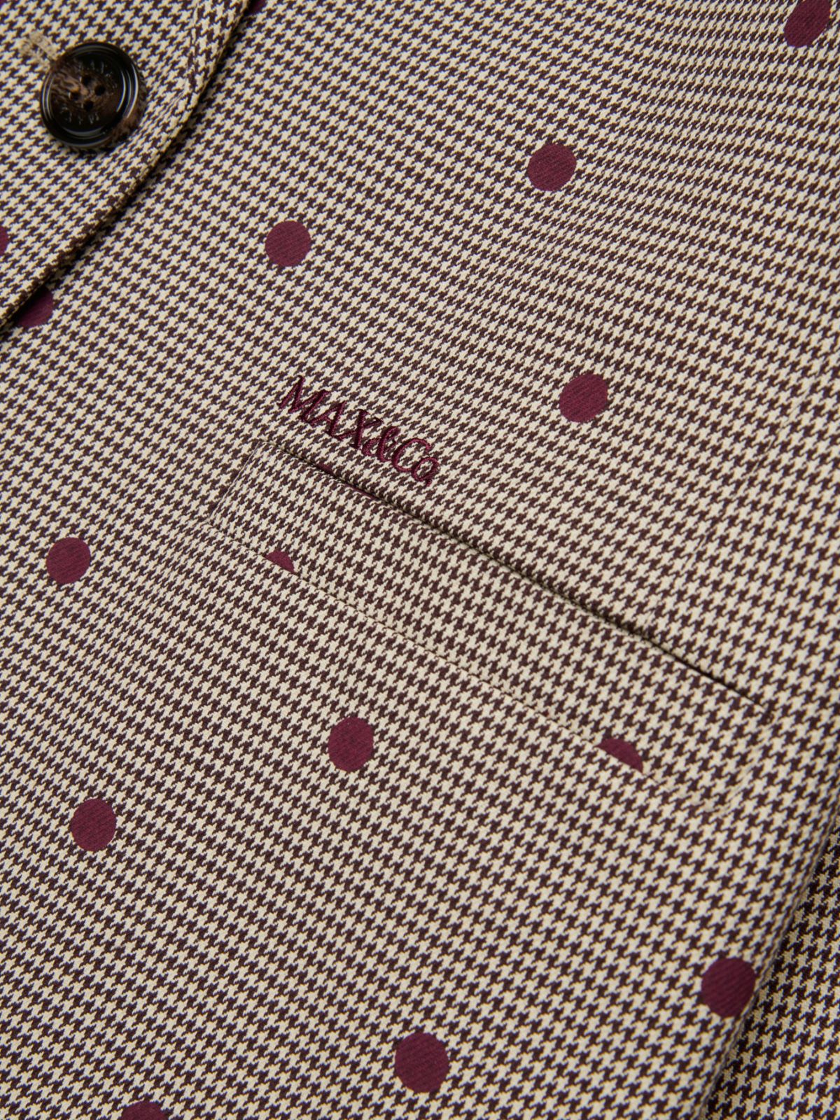 Veste blazer à pois pied-de-poule KID - BRUN - MAX&Co. - 5