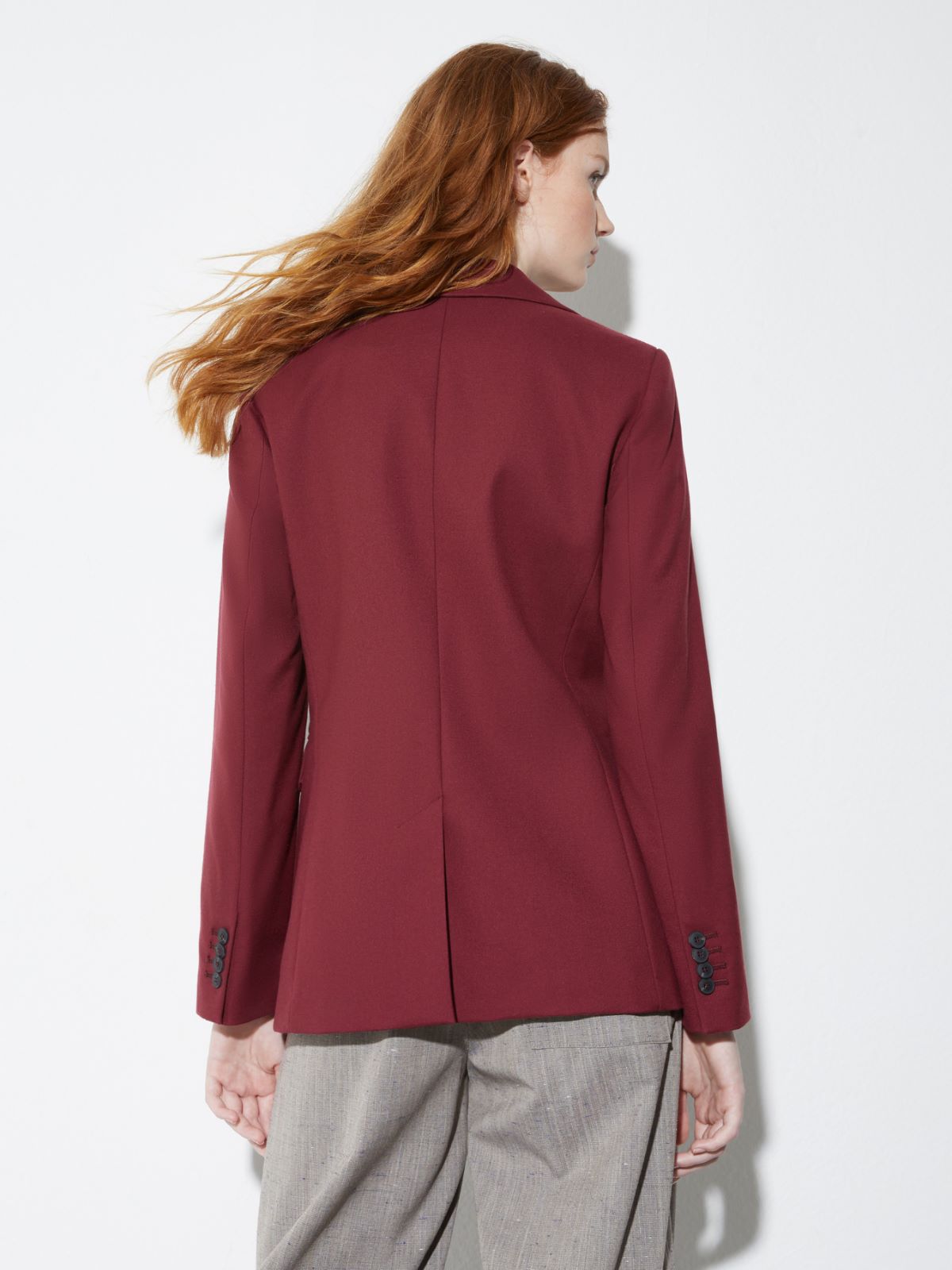 Pinstriped flannel blazer - BORDEAUX - MAX&Co. - 2