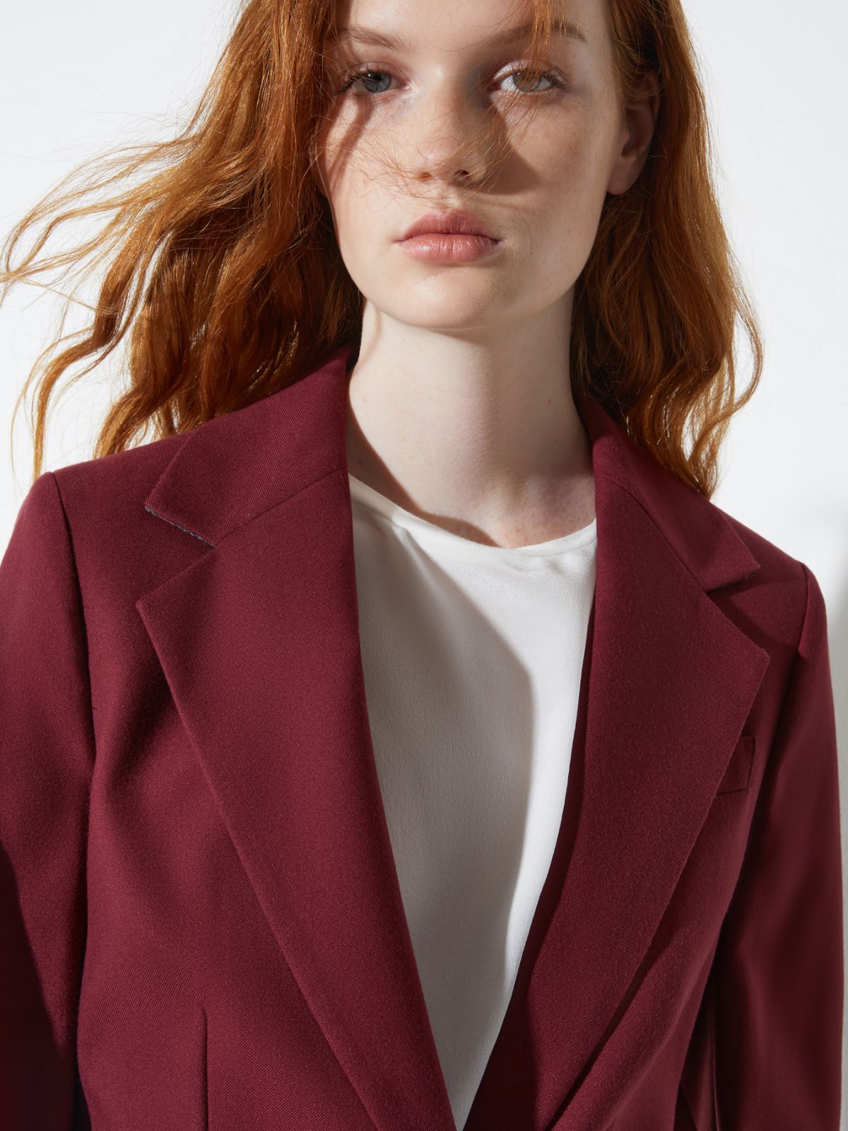 Pinstriped flannel blazer - BORDEAUX - MAX&Co. - 3