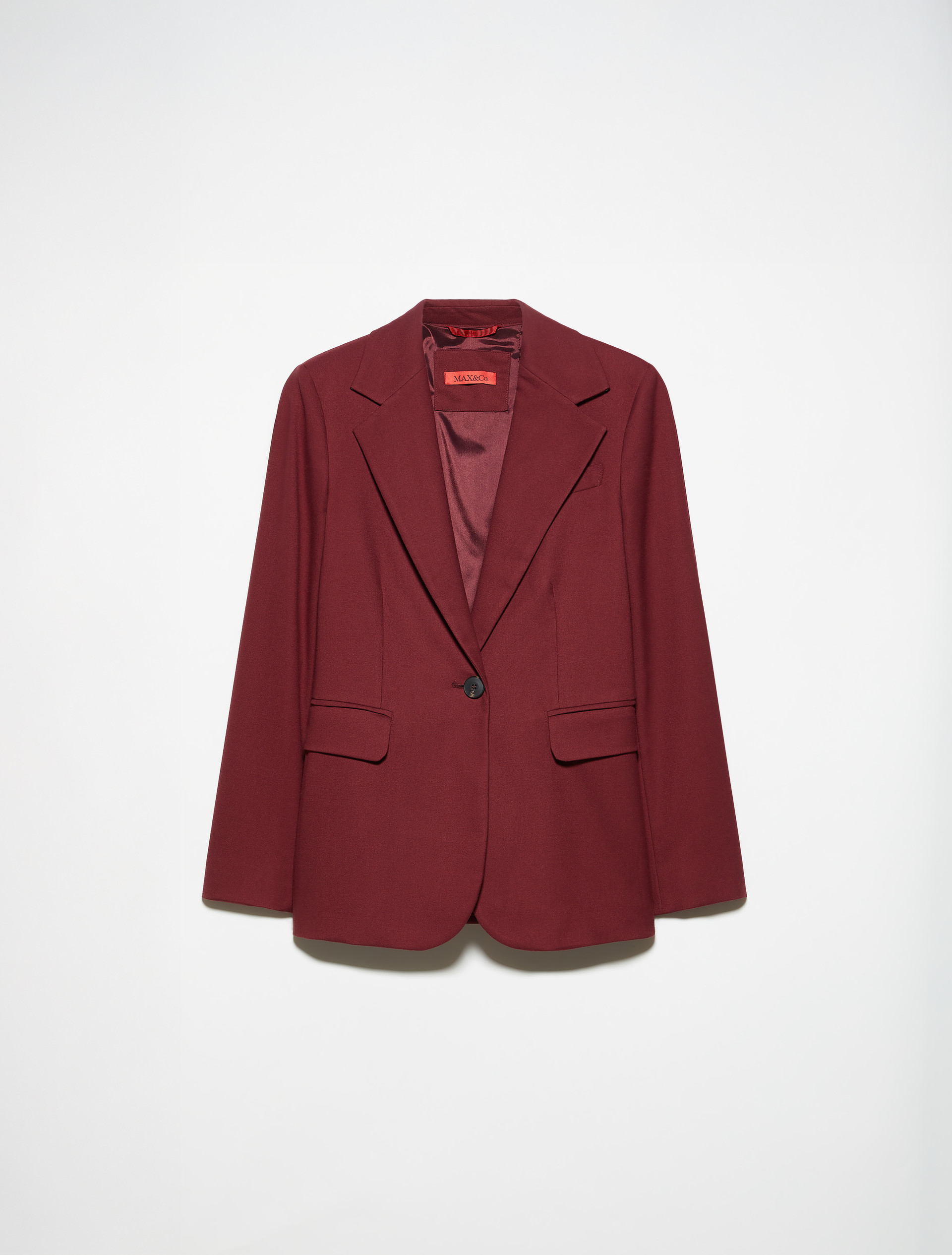 Pinstriped flannel blazer, bordeaux | MAX&Co. Pinstriped flannel blazer - BORDEAUX - MAX&Co. - 5
