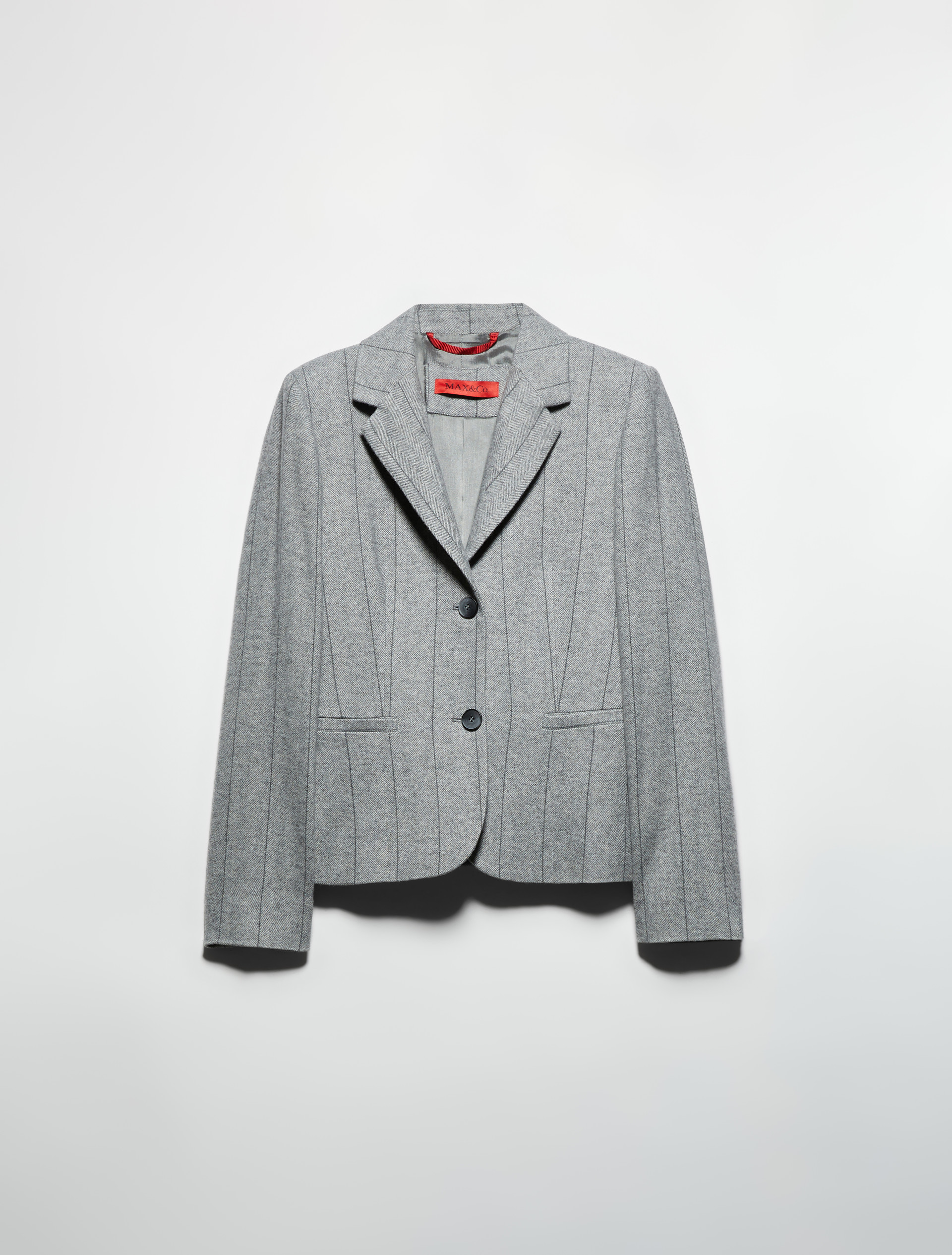 Slim-fit flannel blazer, grey | MAX&Co. Slim-fit flannel blazer - GREY - MAX&Co. - 5