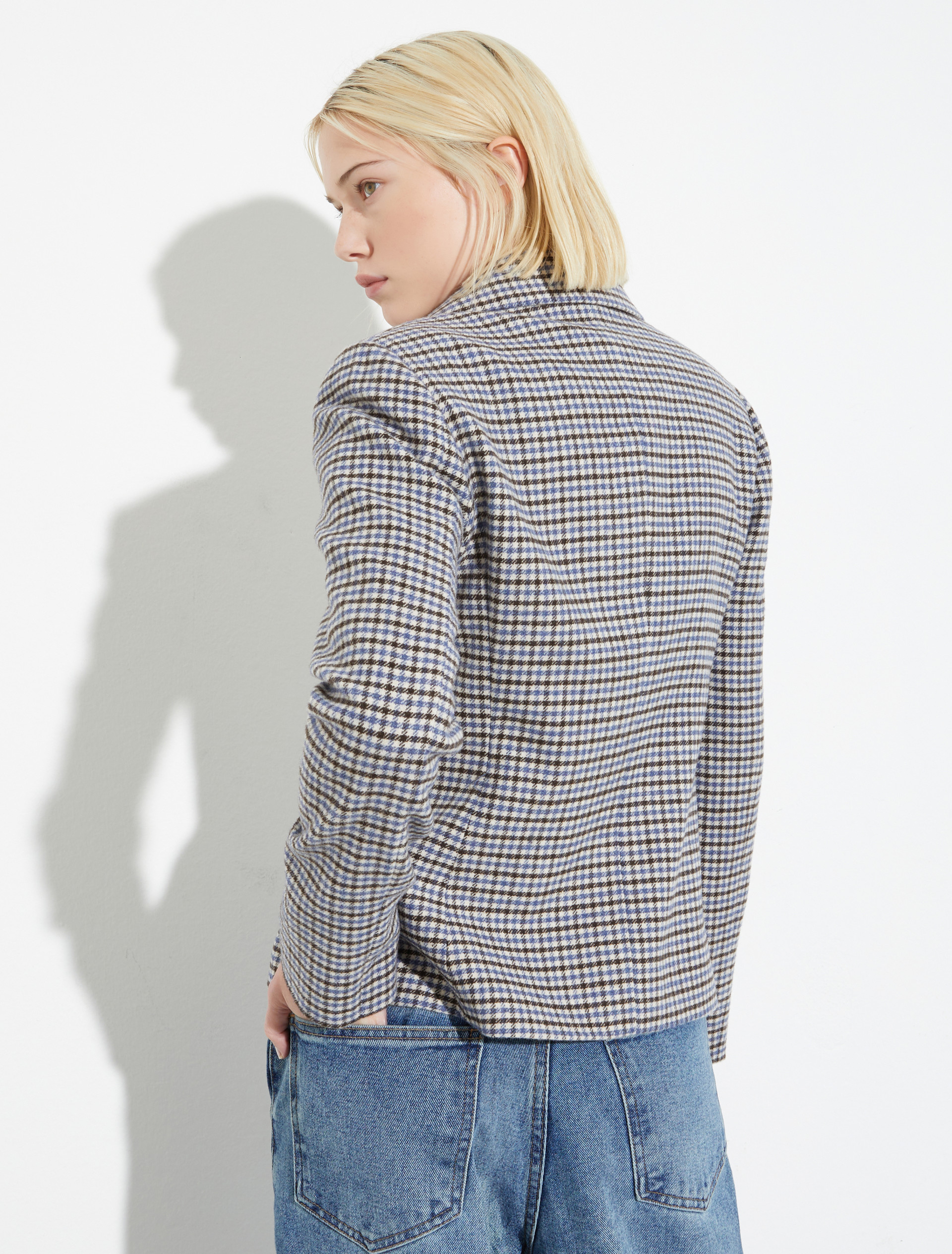 Slim-fit flannel blazer, brown | MAX&Co. Slim-fit flannel blazer - BROWN - MAX&Co. - 2
