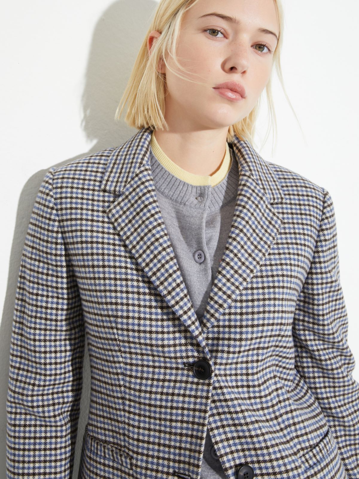 Slim-fit flannel blazer - BROWN - MAX&Co. - 3
