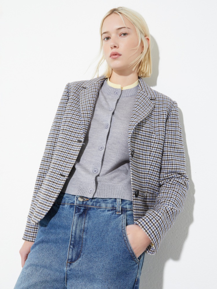 Slim-fit flannel blazer - BROWN - MAX&Co.