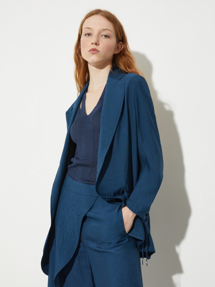 Crinkle-effect twill blazer - MAX&Co.