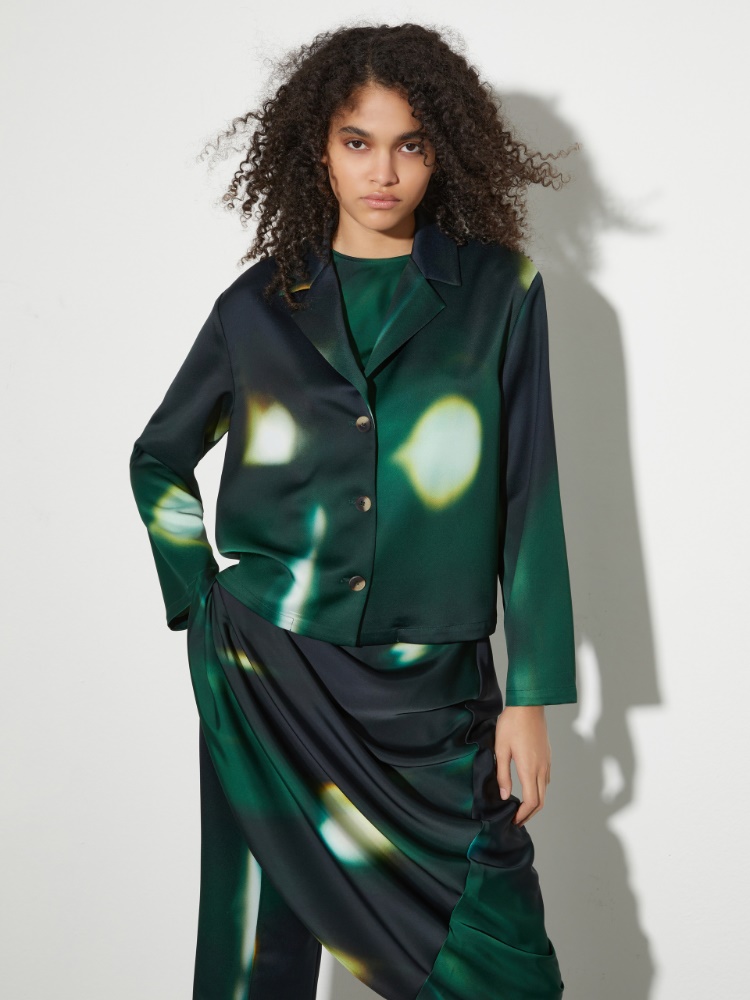 Printed satin shacket - MAX&Co.