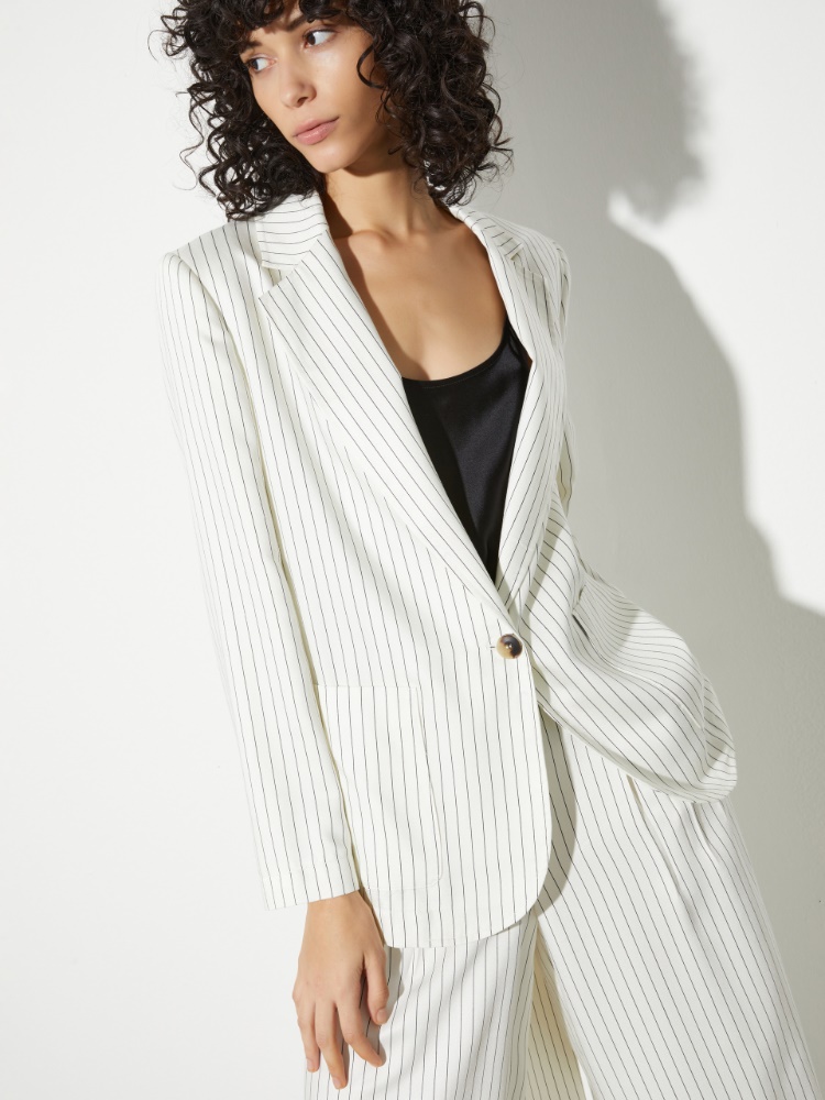 Pinstriped twill blazer - MAX&Co. - 3