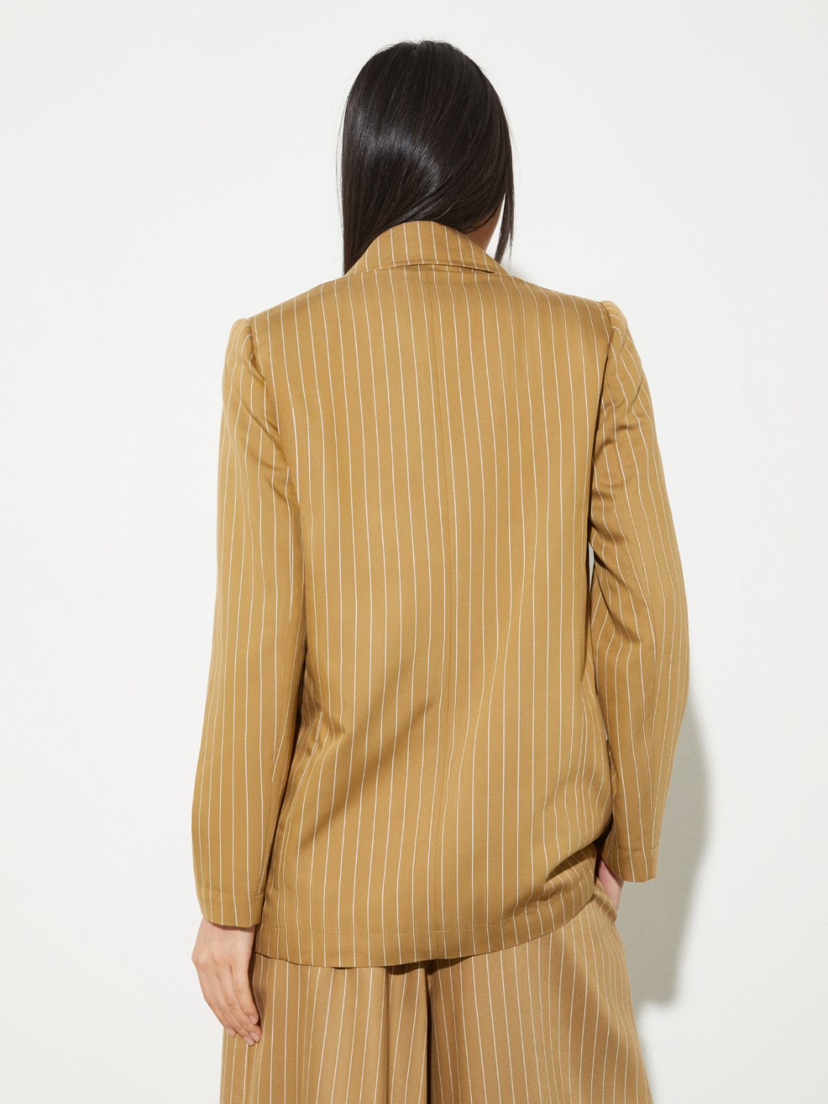 Blazer en sergé à fines rayures - OCRE - MAX&Co. - 2