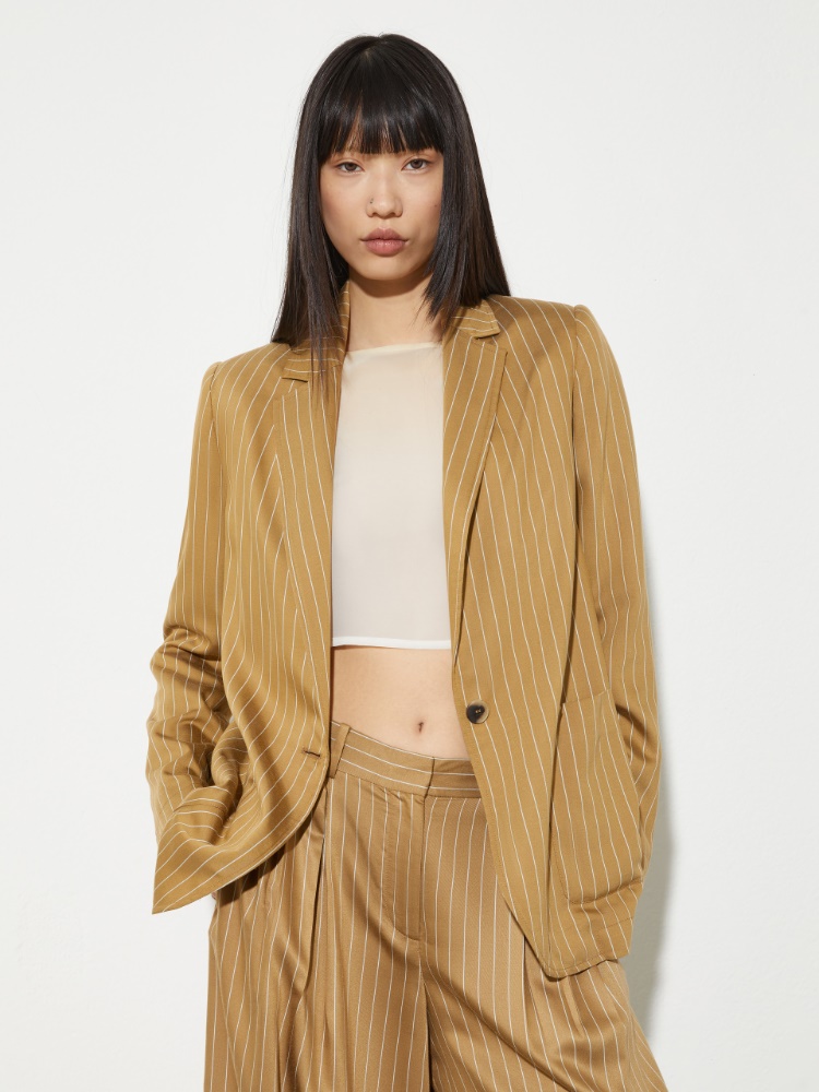 Pinstriped twill blazer - MAX&Co.