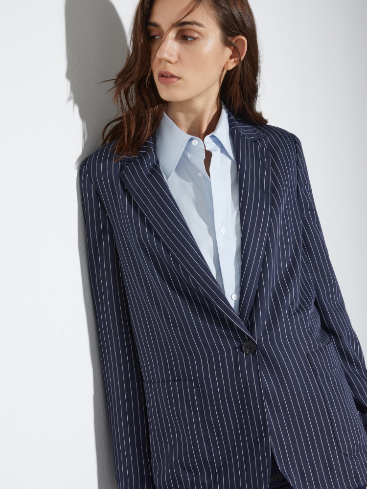 Pinstriped twill blazer - MAX&Co. - 3