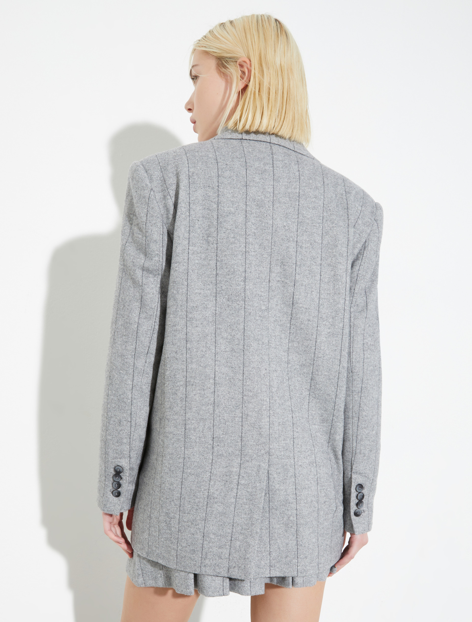 Blazer doppiopetto in flanella, grigio | MAX&Co. Blazer doppiopetto in flanella - GRIGIO - MAX&Co. - 2