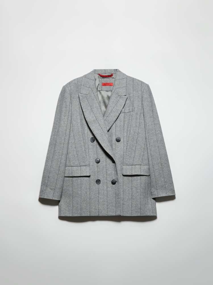 Blazer doppiopetto in flanella - GRIGIO - MAX&Co.