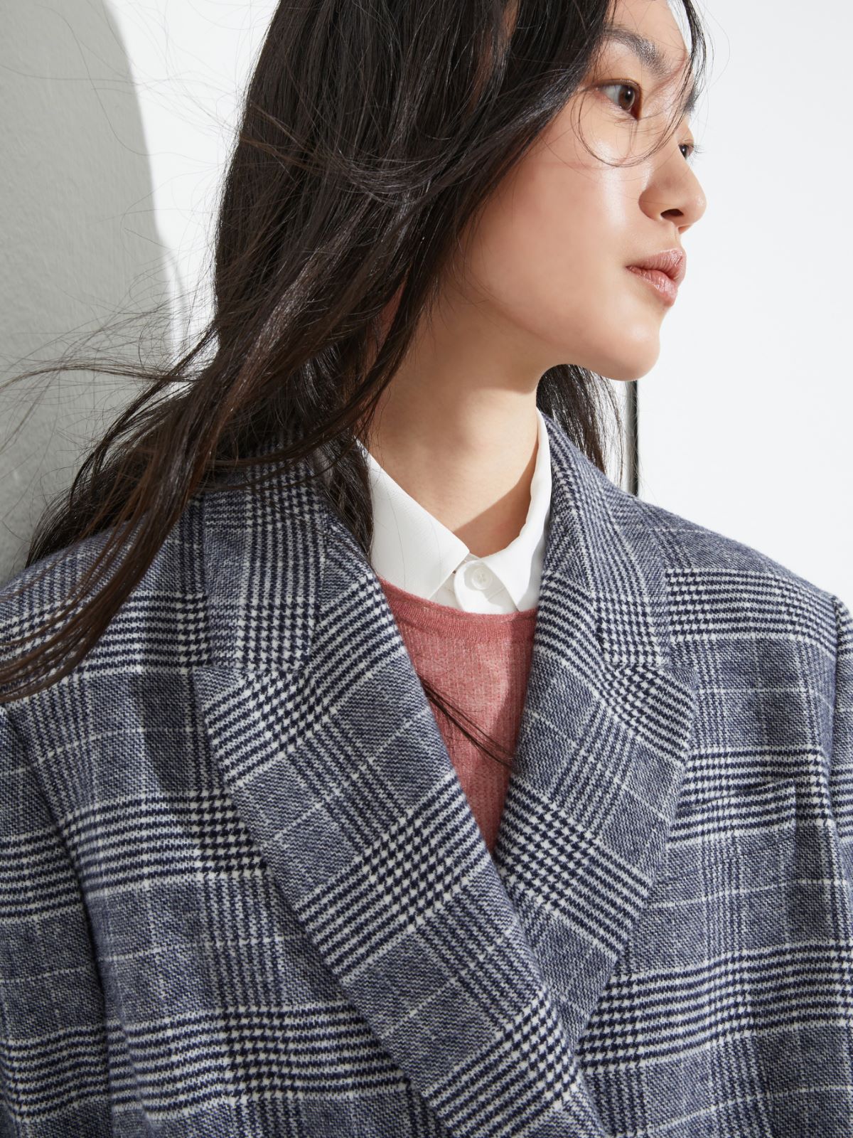 Blazer doppiopetto in flanella - BIANCO/BLU - MAX&Co. - 3