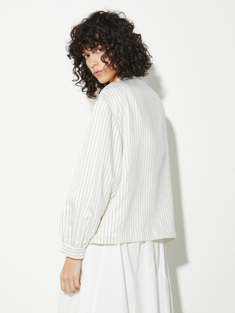 Pinstriped twill bomber jacket - MAX&Co. - 2