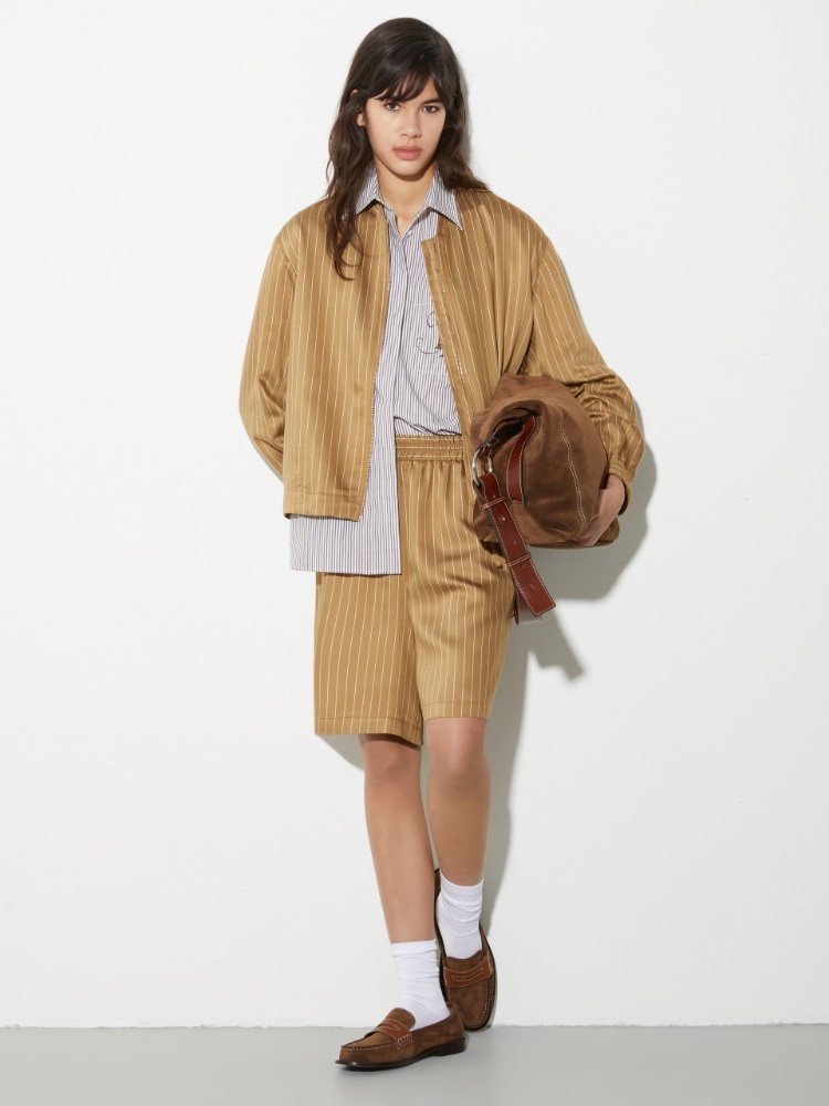 Pinstriped twill bomber jacket - MAX&Co. - 6