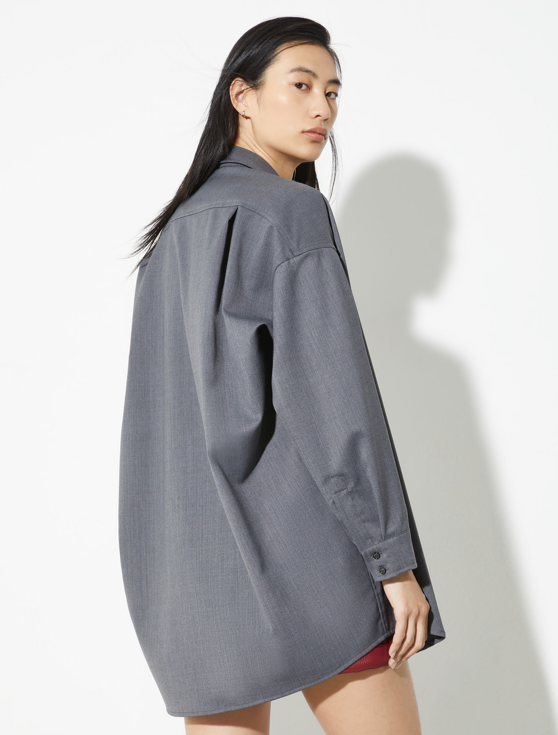 Sartorial Shifts shacket, melange grey | MAX&Co. Sartorial Shifts shacket - MELANGE GREY - MAX&Co. - 2